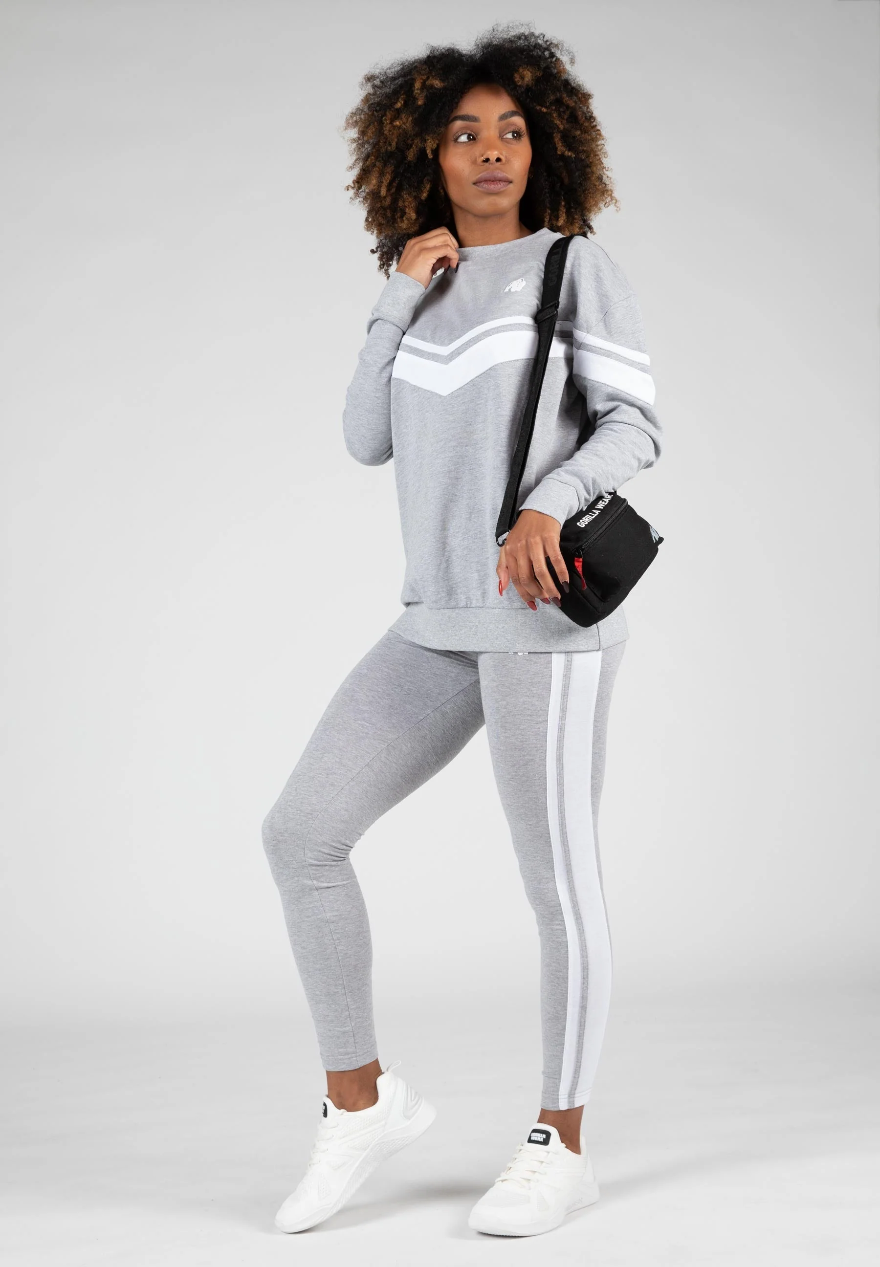 Gorilla Wear - Hailey Oversized Sweatshirt - Gray Melange - Image 3