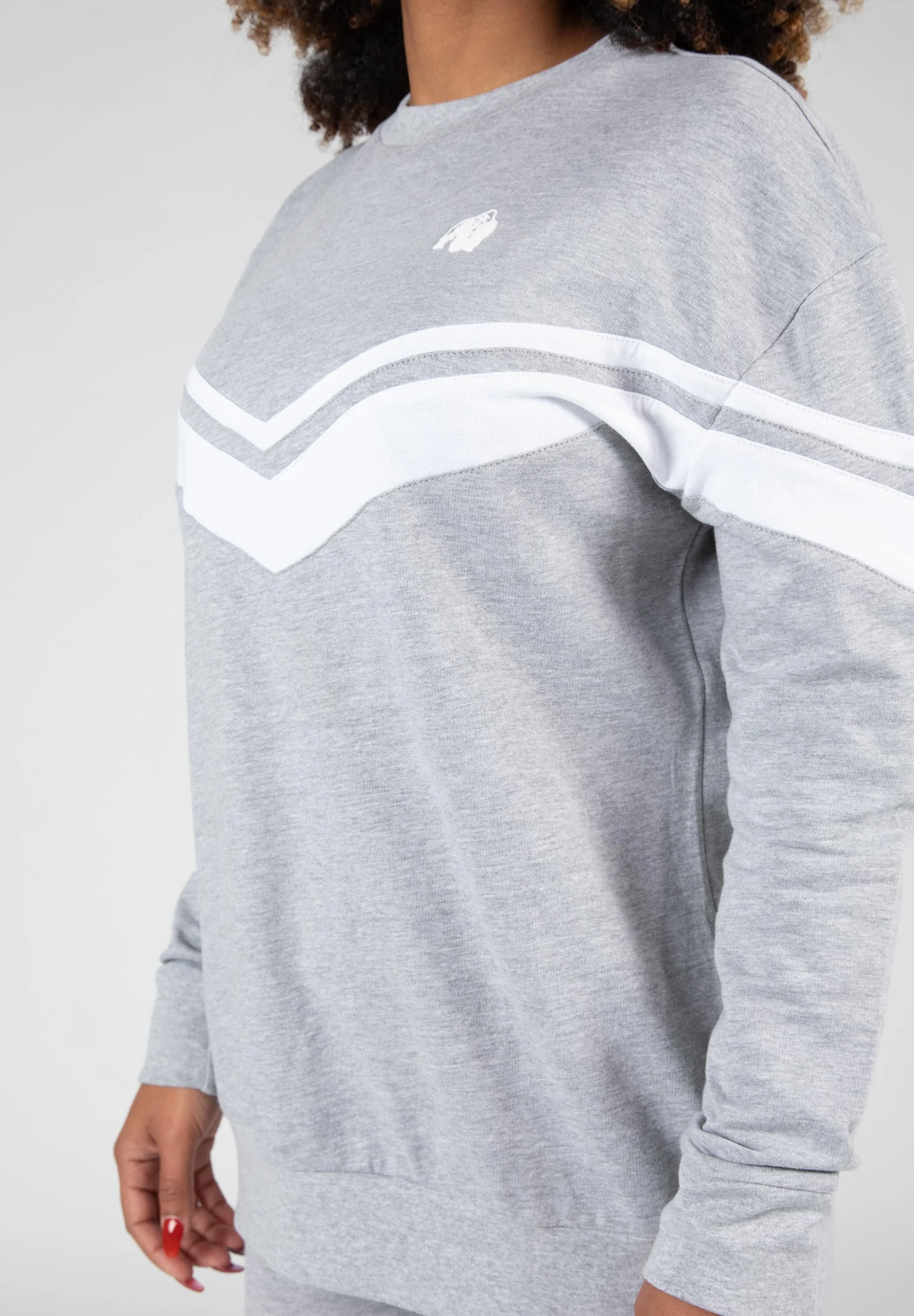 Gorilla Wear - Hailey Oversized Sweatshirt - Gray Melange - Image 5