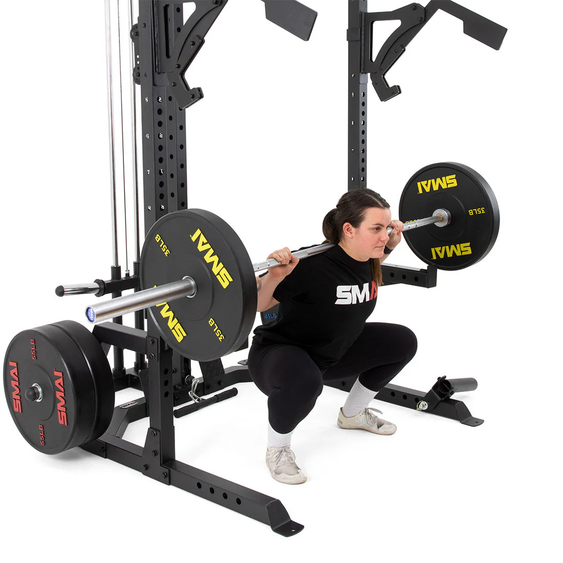 SMAI - Half Power Rack With Cable Machine Lateral Pull Down / Rower - Image 3