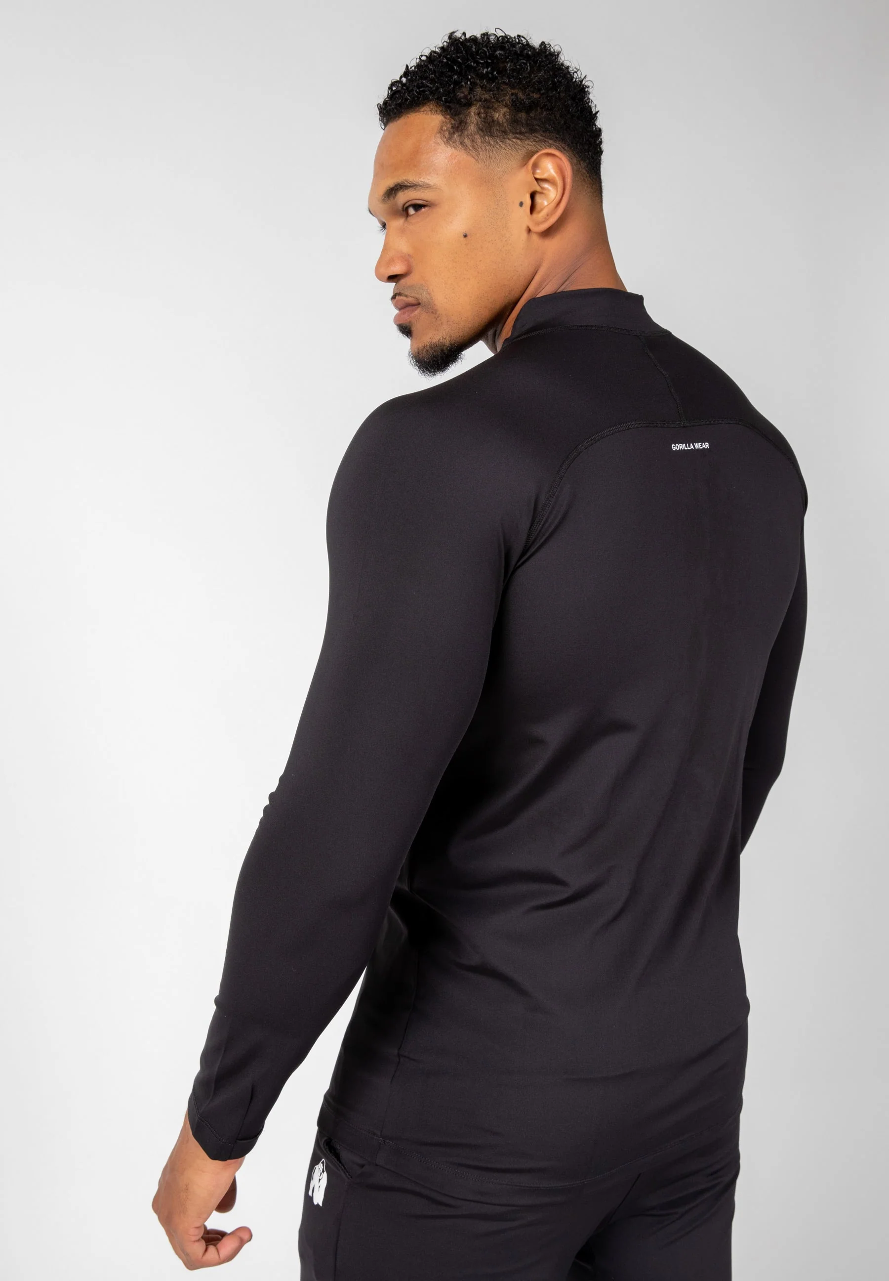 Gorilla Wear - Hamilton Hybrid Long Sleeve - Black - Slim Fit - Image 2