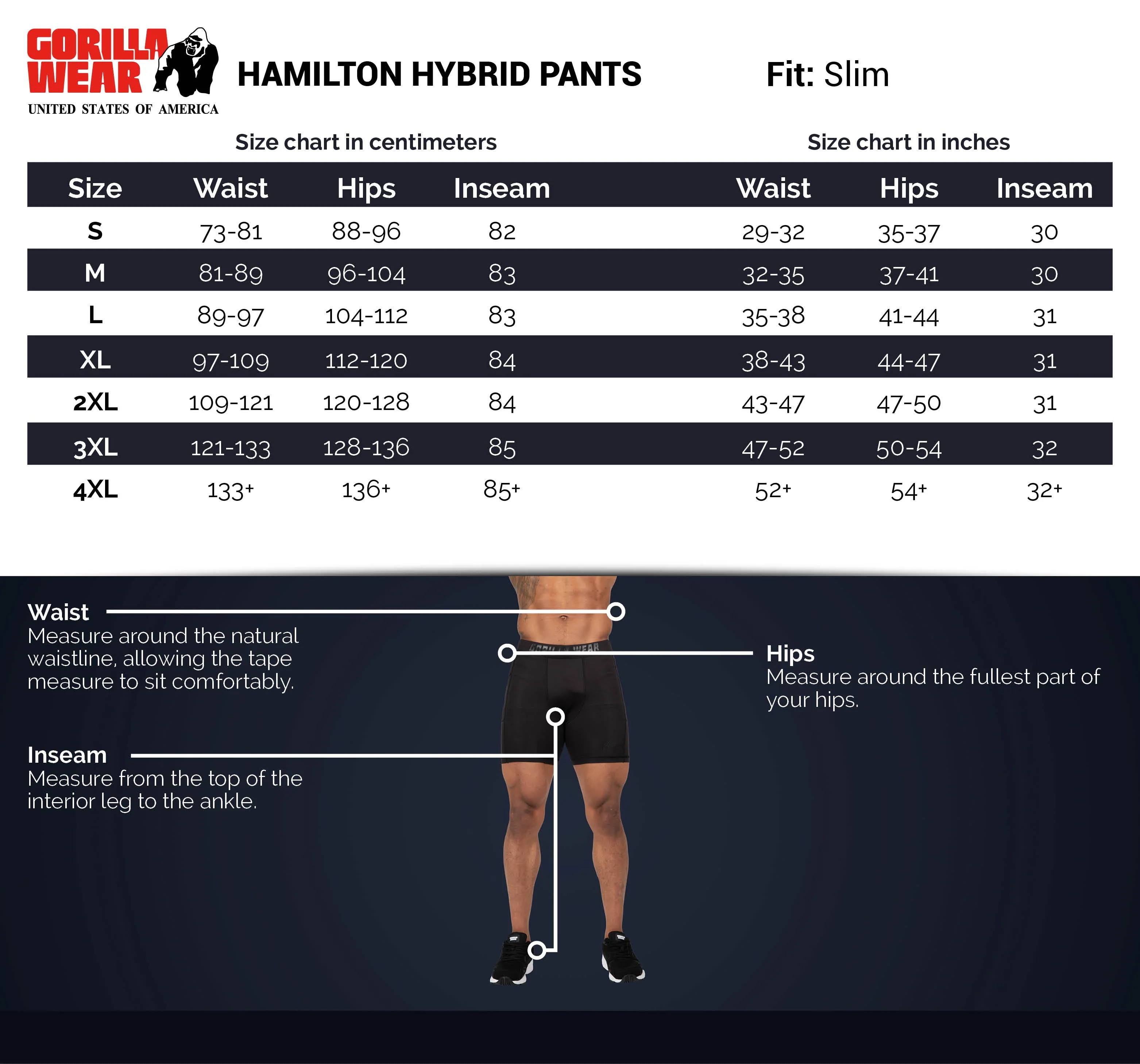 Gorilla Wear - Hamilton Hybrid Pants - Black - Slim Fit - Image 8