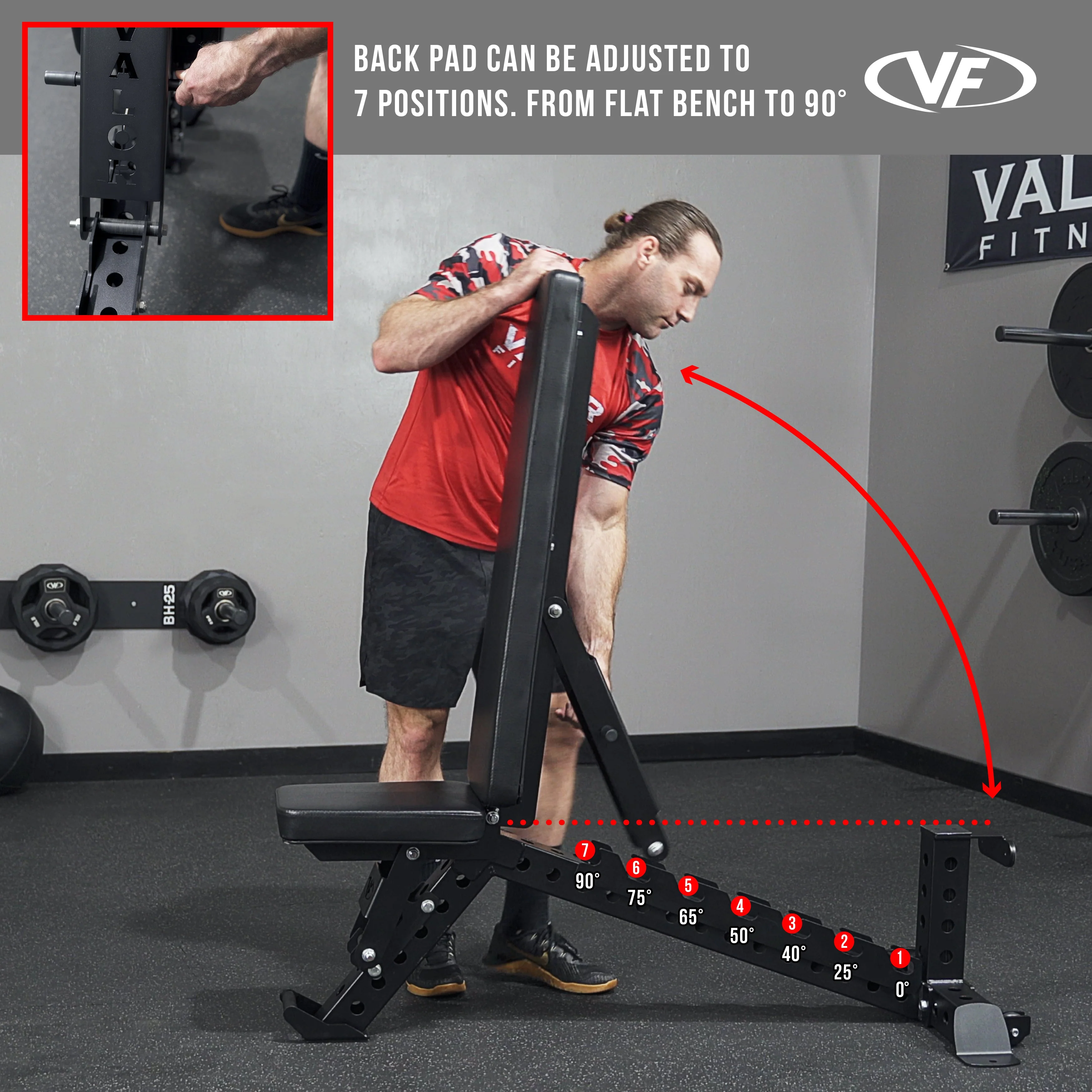 Valor Fitness - Heavy Duty Flat - Incline Utility Weight Bench - Image 4