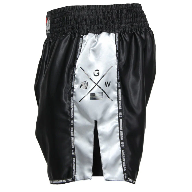 Gorilla Wear - Henderson Muay Thai / Kickboxing Shorts - Black/Gray - Image 5