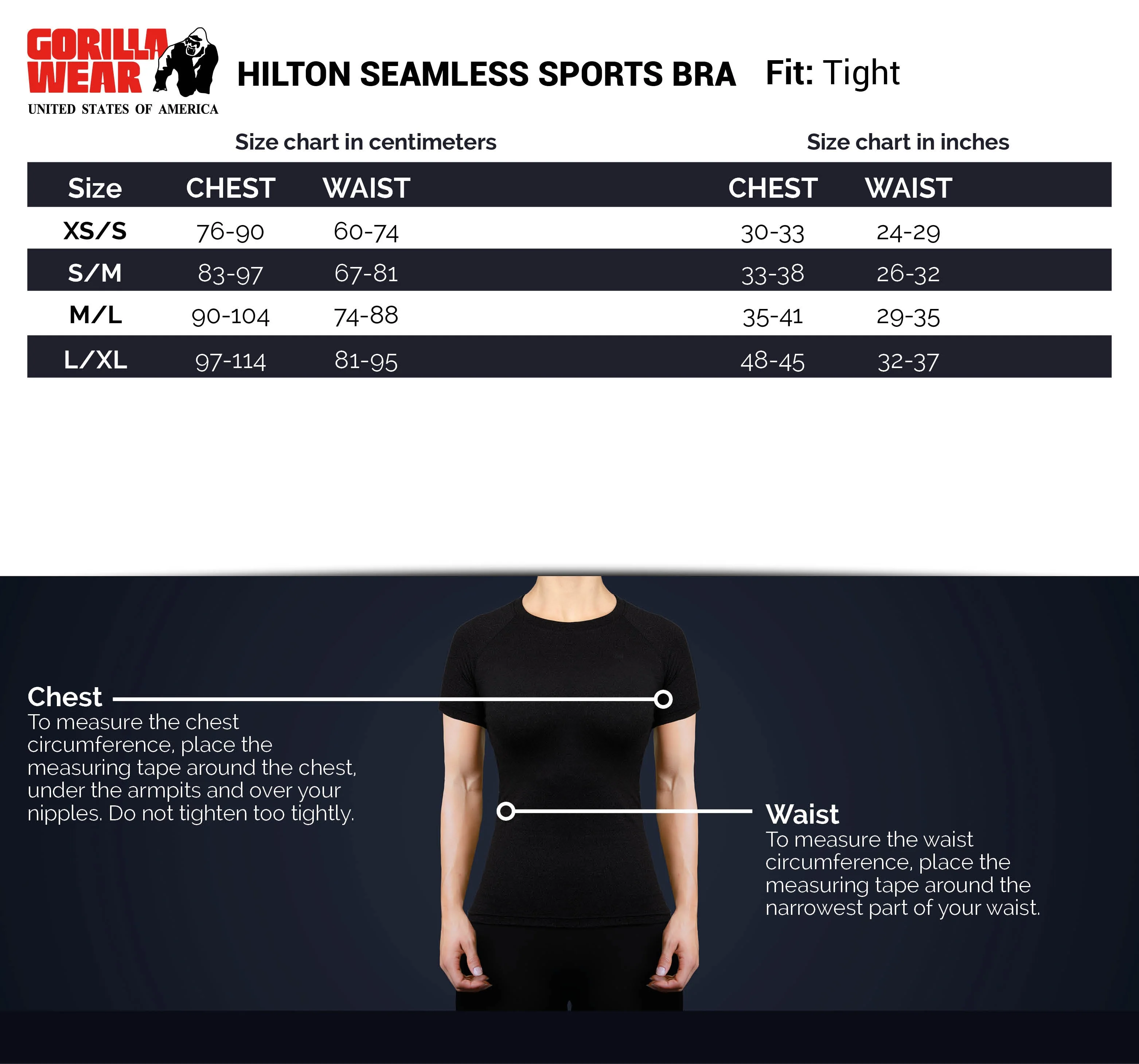 Gorilla Wear - Hilton Seamless Bra - Blue - Image 8