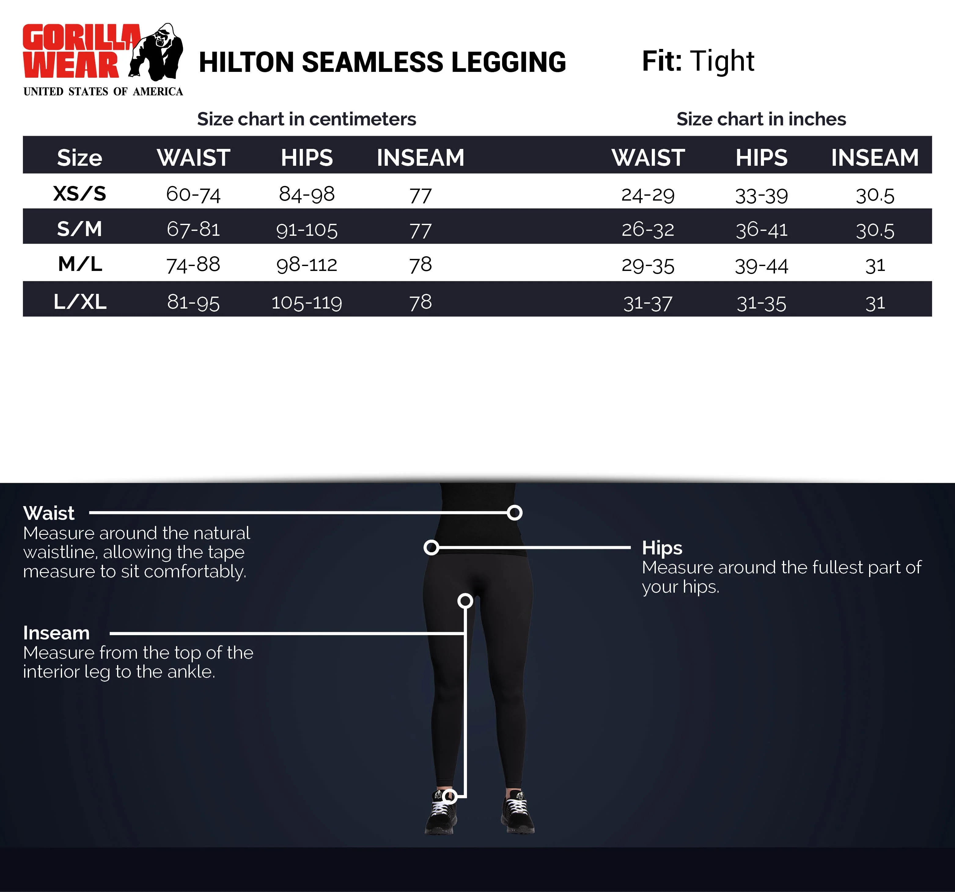 Gorilla Wear - Hilton Seamless Leggings - Blue - Image 6