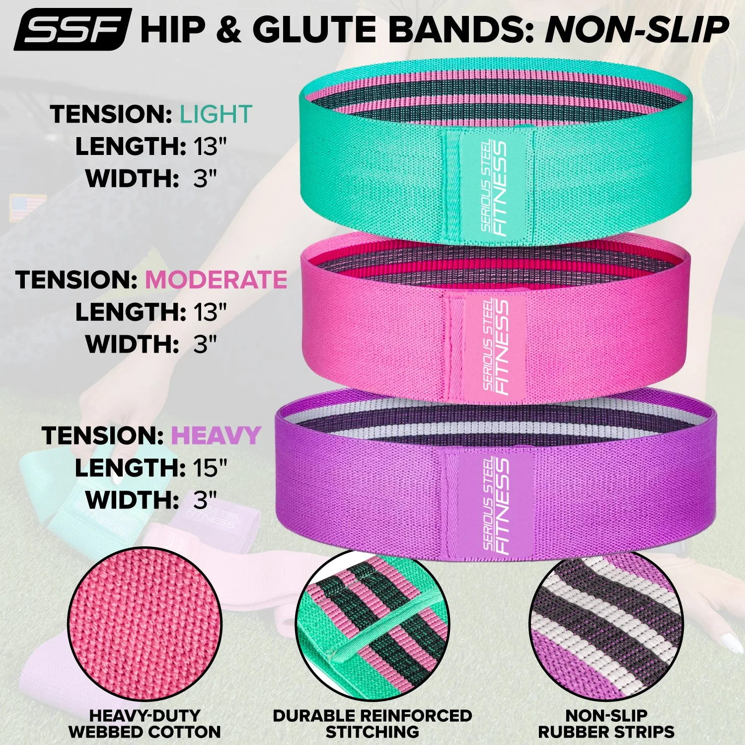 Serious Steel Fitness - Hip & Glute Activation Band (Non-Slip) - Image 4