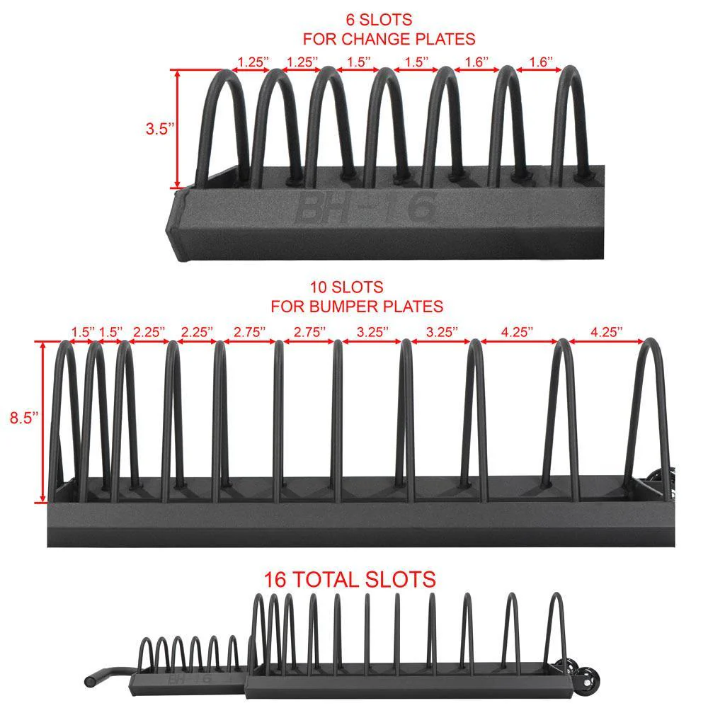 Valor Fitness - Horizontal Weight Plate Storage Rack - Image 7