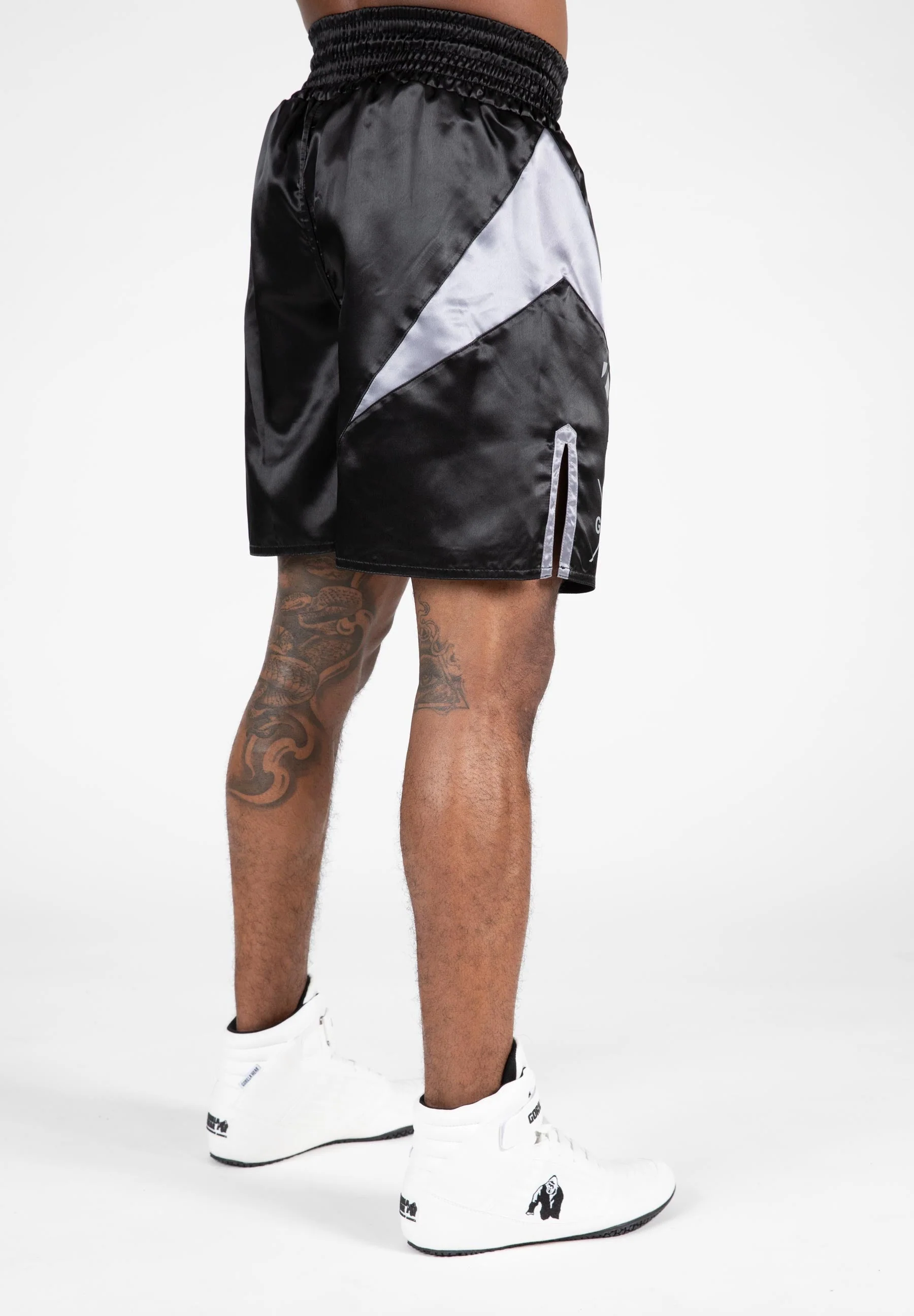 Gorilla Wear - Hornell Boxing Shorts - Black/Gray - Unisex - Image 5