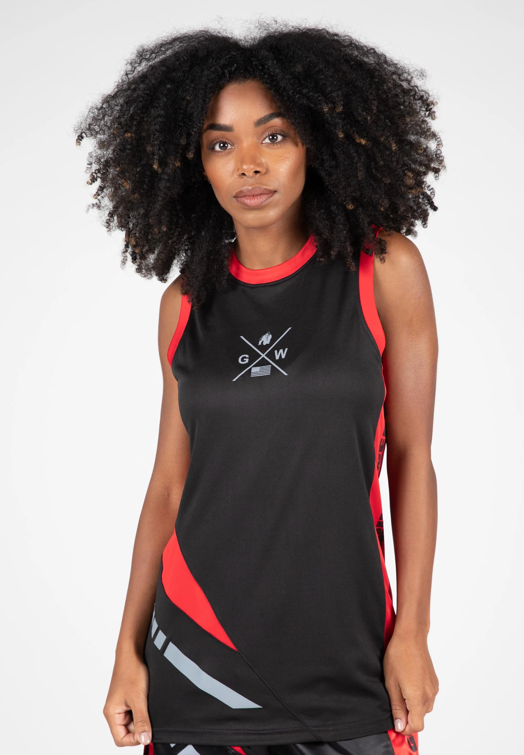 Gorilla Wear - Hornell Tank Top - Black/Red - Unisex - Image 3