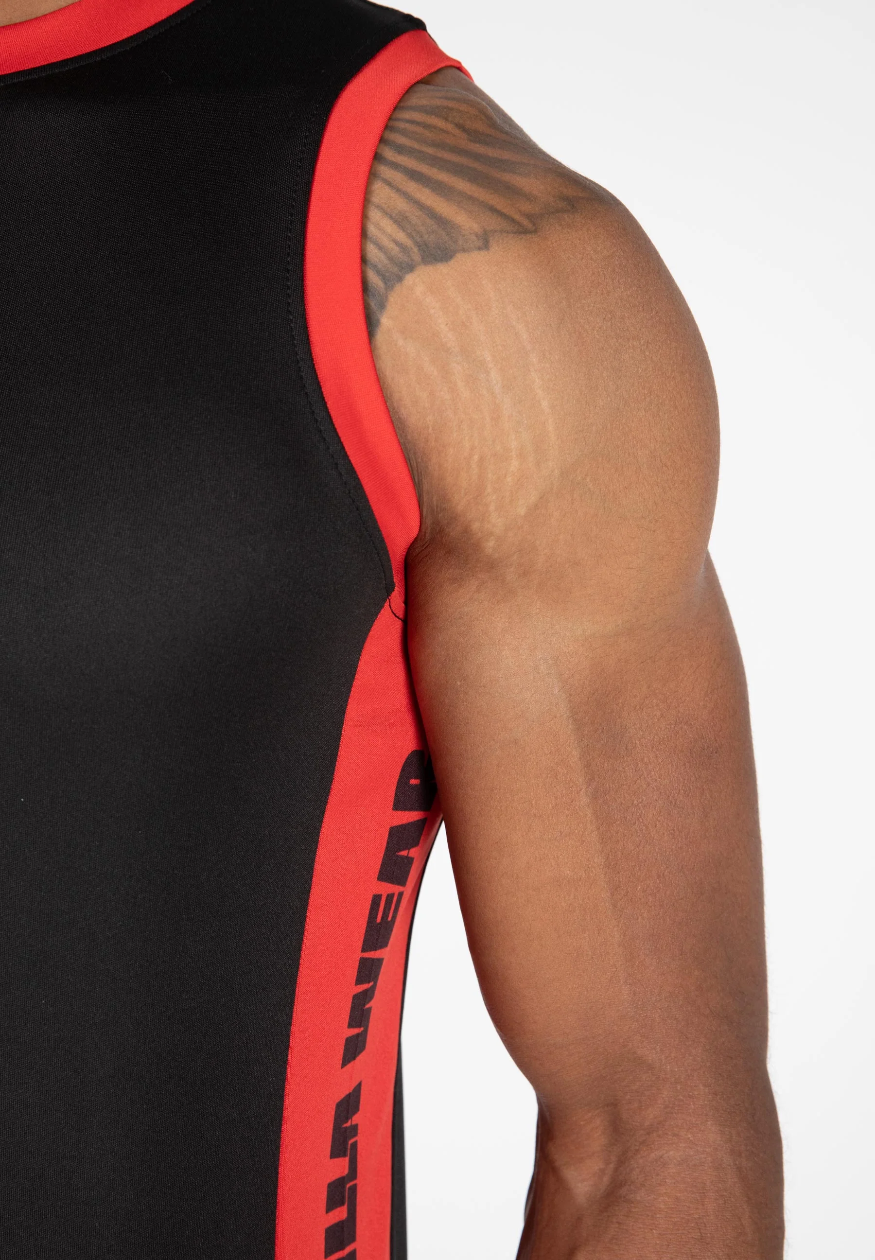 Gorilla Wear - Hornell Tank Top - Black/Red - Unisex - Image 5