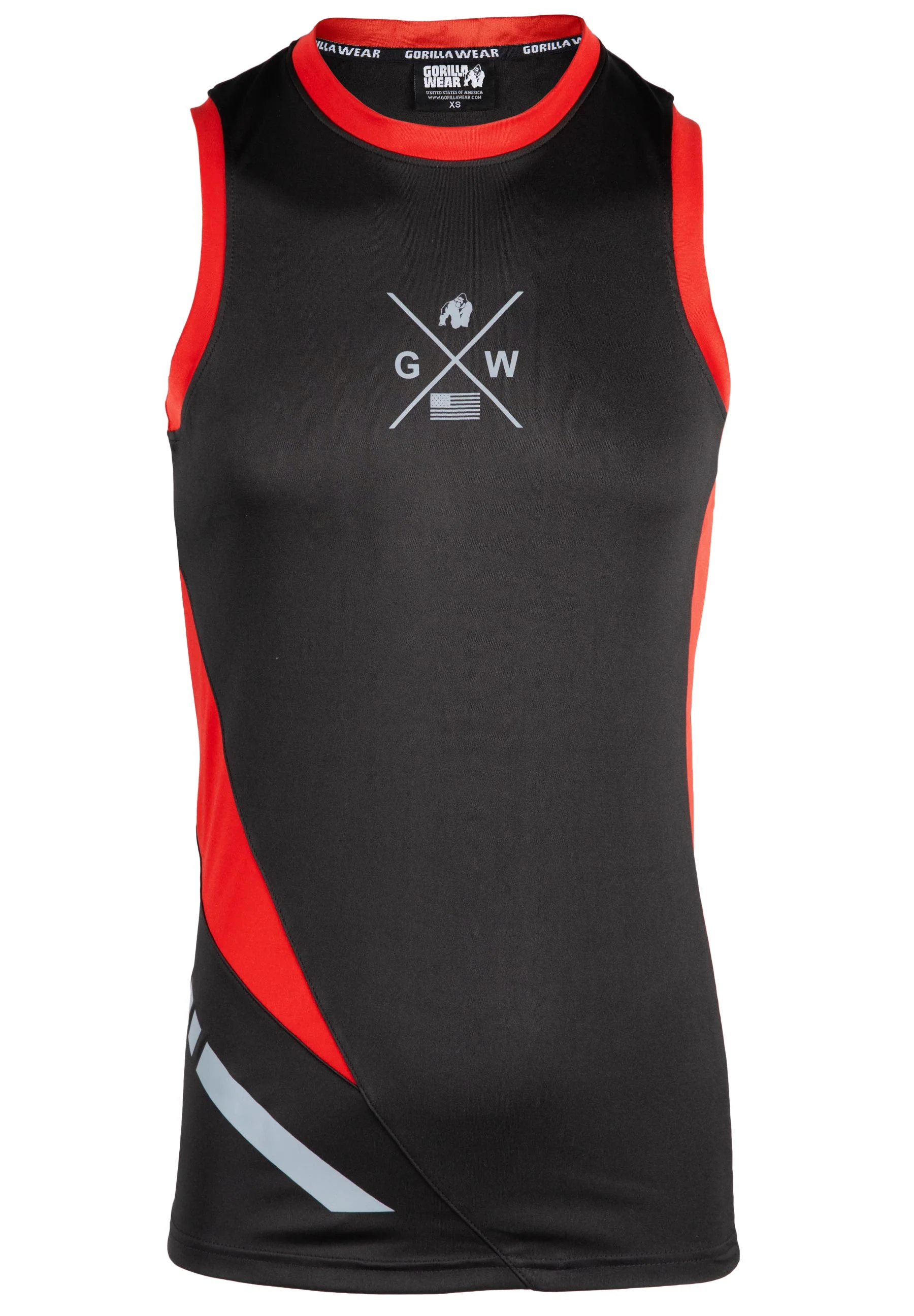 Gorilla Wear - Hornell Tank Top - Black/Red - Unisex - Image 6