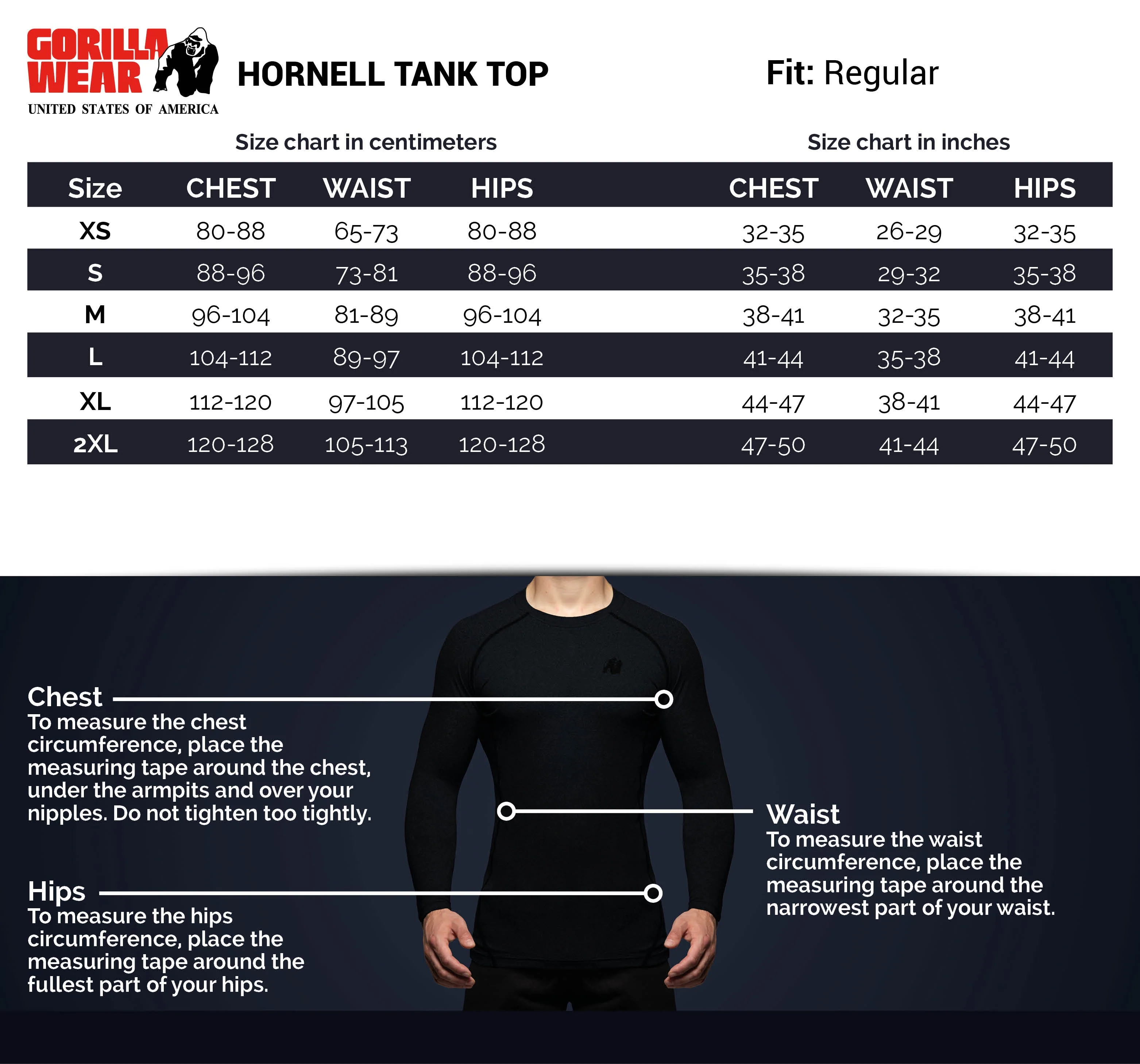 Gorilla Wear - Hornell Tank Top - Black/Red - Unisex - Image 8