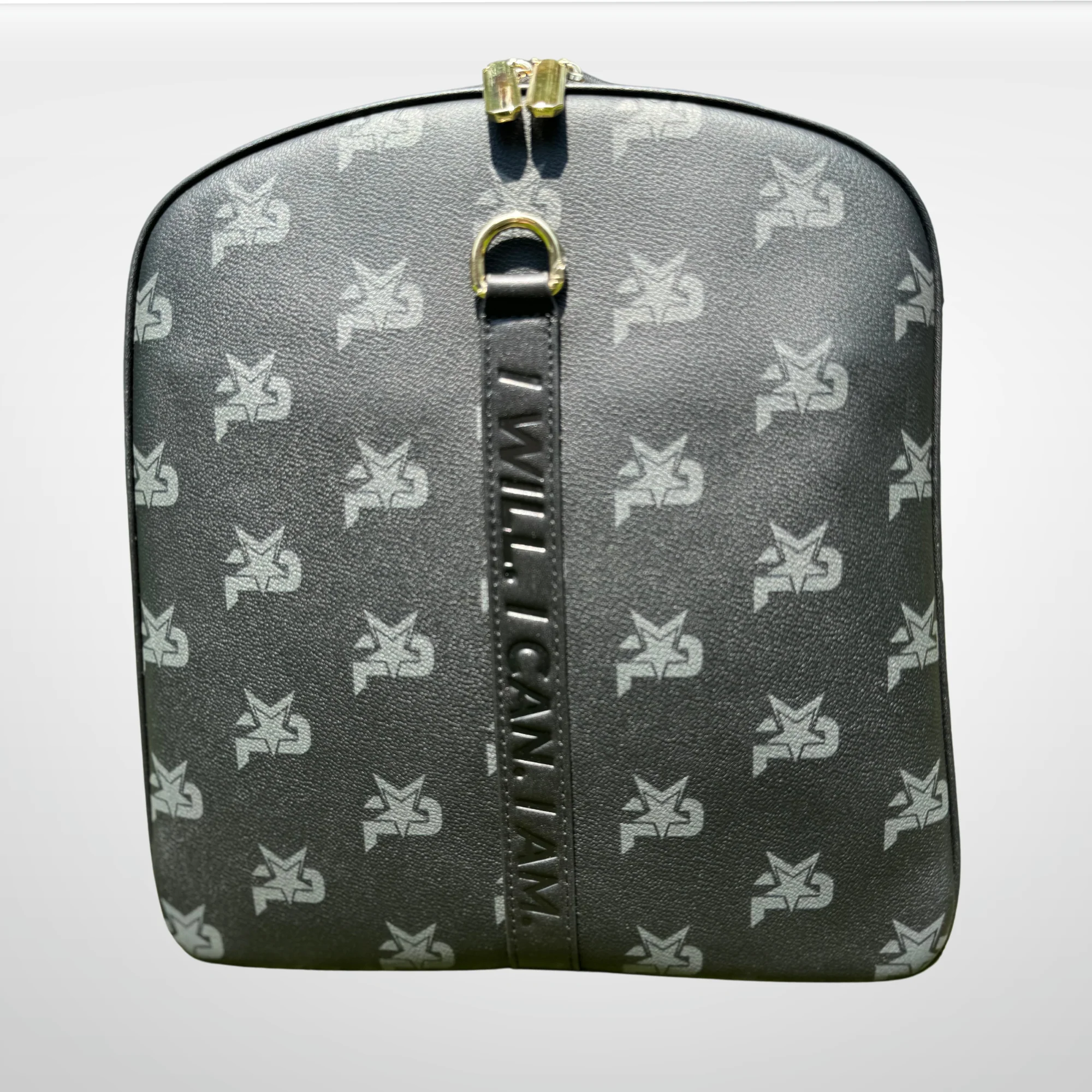 iReliev - I Am - Leather Monogram Training Duffel Bag, Black - Image 4