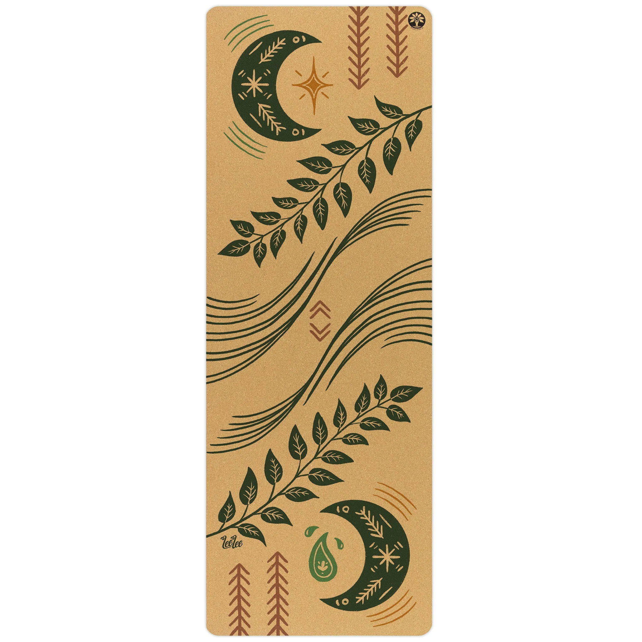 Yoloha Yoga - Inhale Exhale Aura Cork Yoga Mat - Image 2
