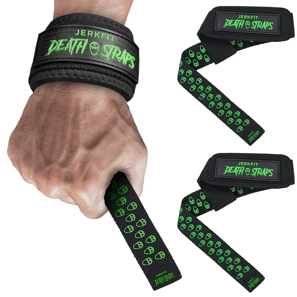 JerkFit - JerkFit Death Straps, Traditional Lifting Straps with Double Sided Skull-Grip - Image 14