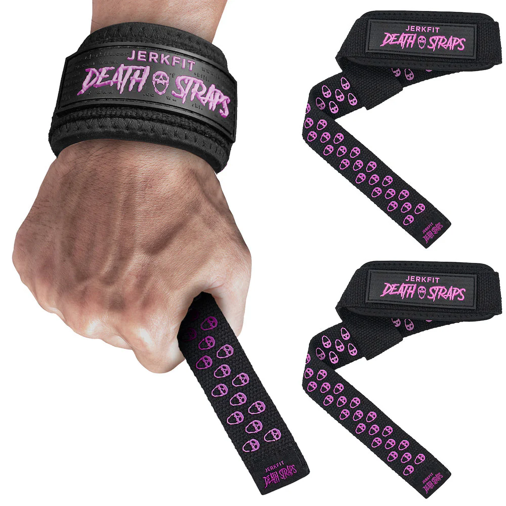 JerkFit - JerkFit Death Straps, Traditional Lifting Straps with Double Sided Skull-Grip - Image 15