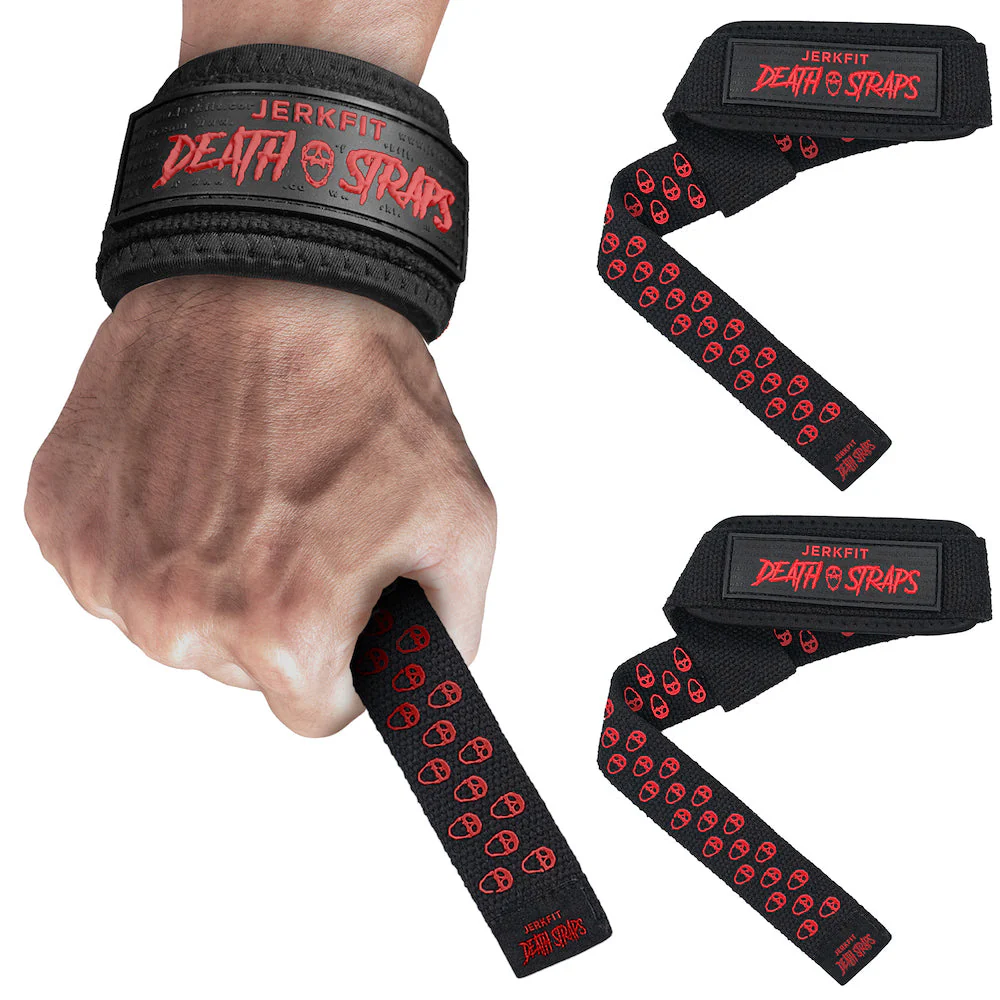 JerkFit - JerkFit Death Straps, Traditional Lifting Straps with Double Sided Skull-Grip - Image 16