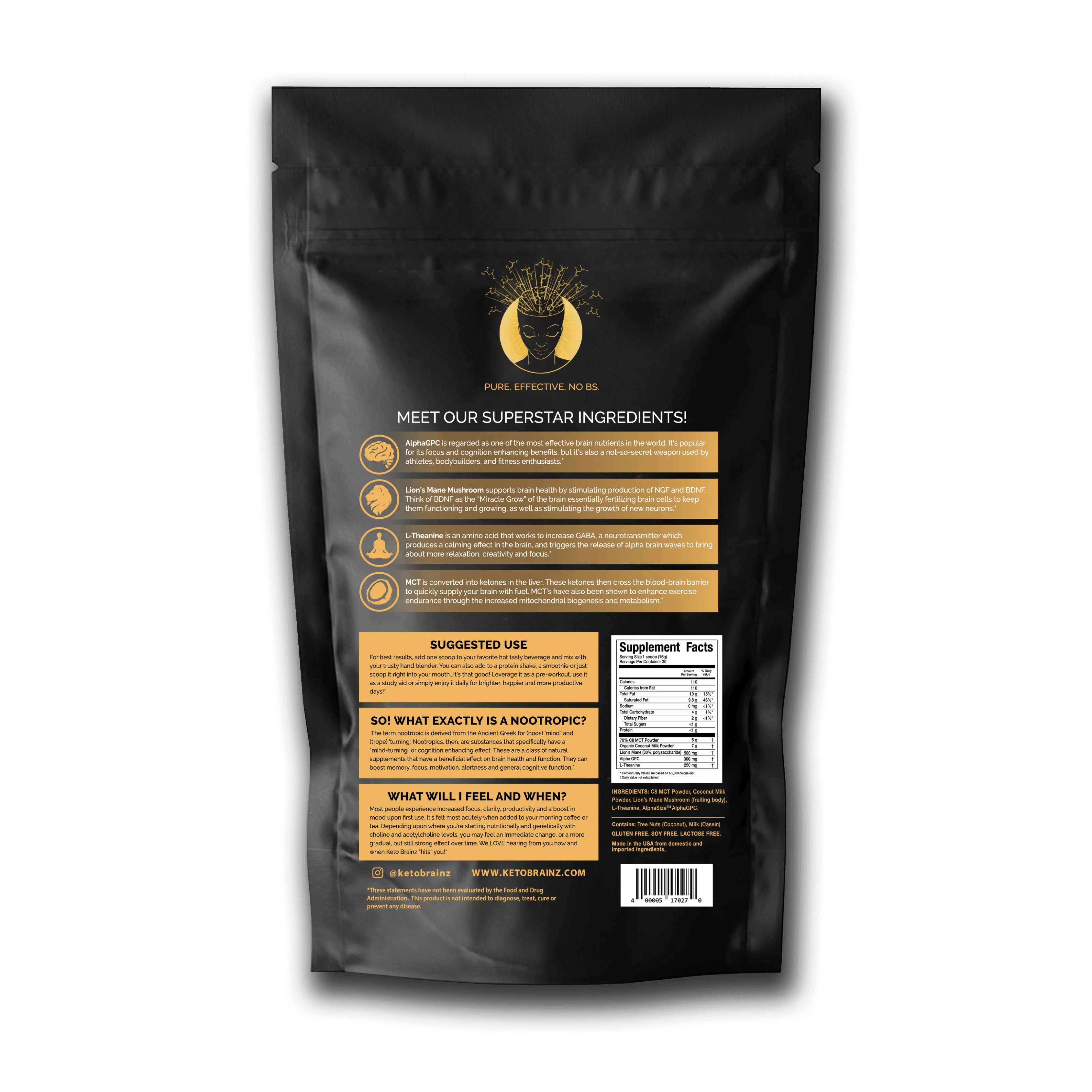 Keto Brainz Nootropics - Keto Brainz Nootropic Creamer - Image 7