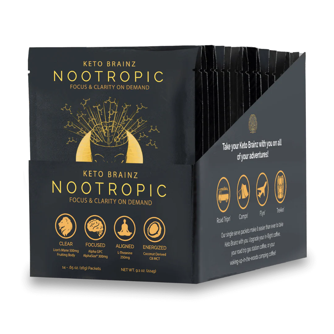 Keto Brainz Nootropics - In Keto Brainz Single Serve Packets - 14ct Box