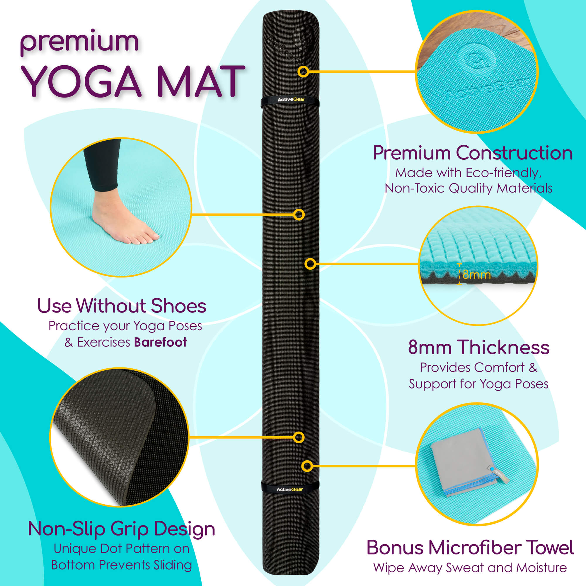 ActiveGear - Large Yoga Mats for Acroyoga and Home Gym - Image 15