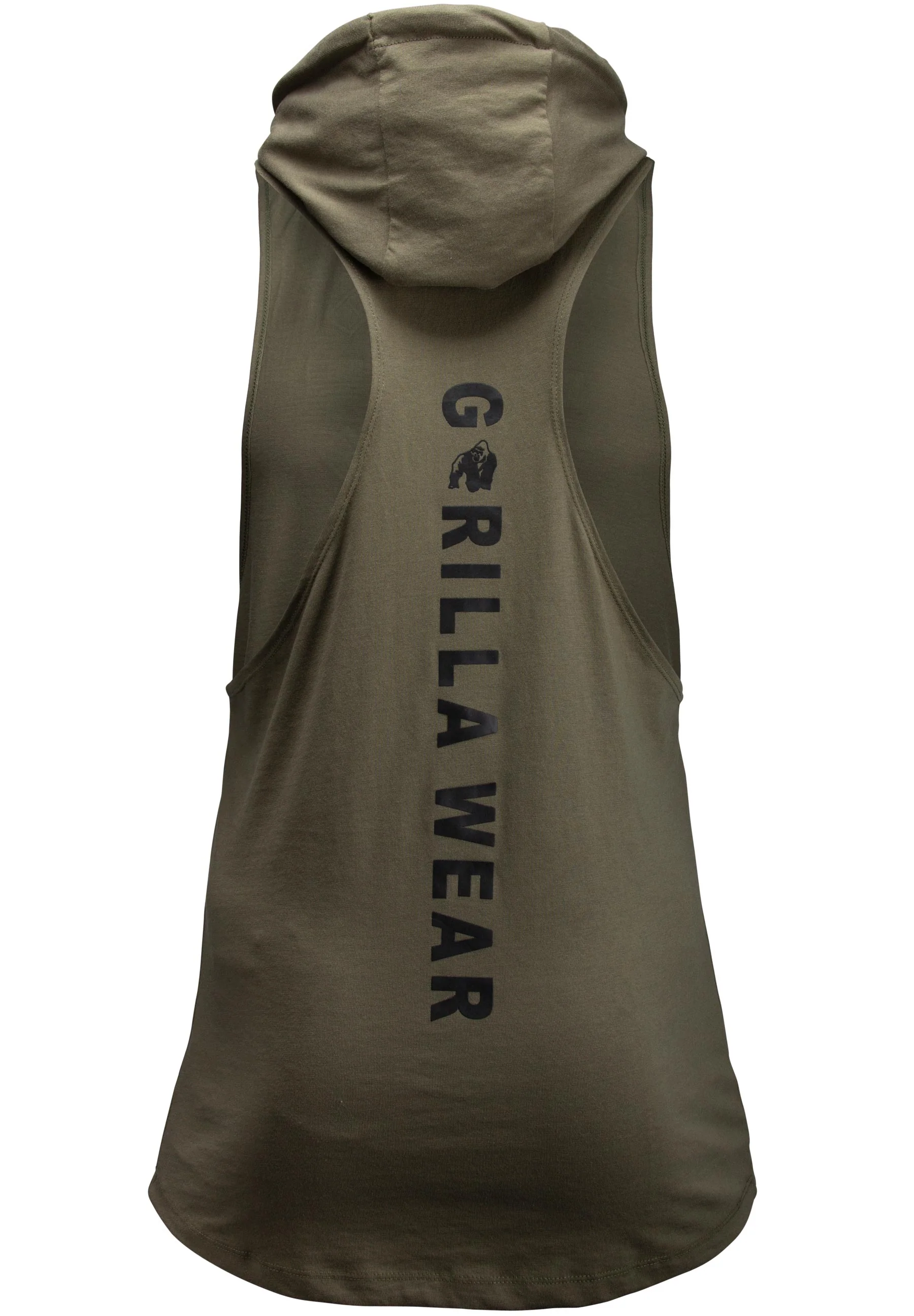 Gorilla Wear - Lawrence Hooded Tank Top - Army Green - Image 7