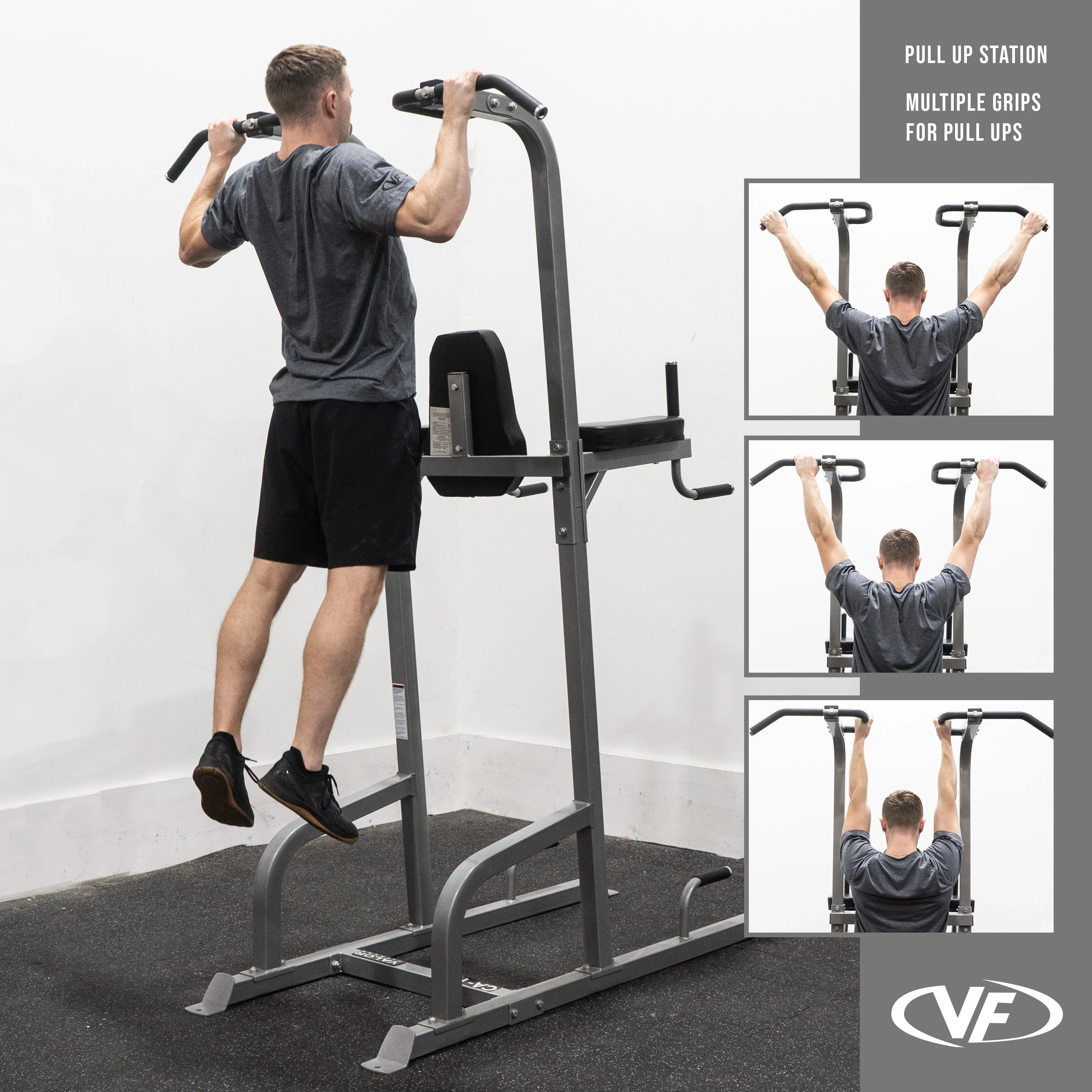 Valor Fitness - Leg Raise Captain's Chair with Dip and Push Up Station - Image 7