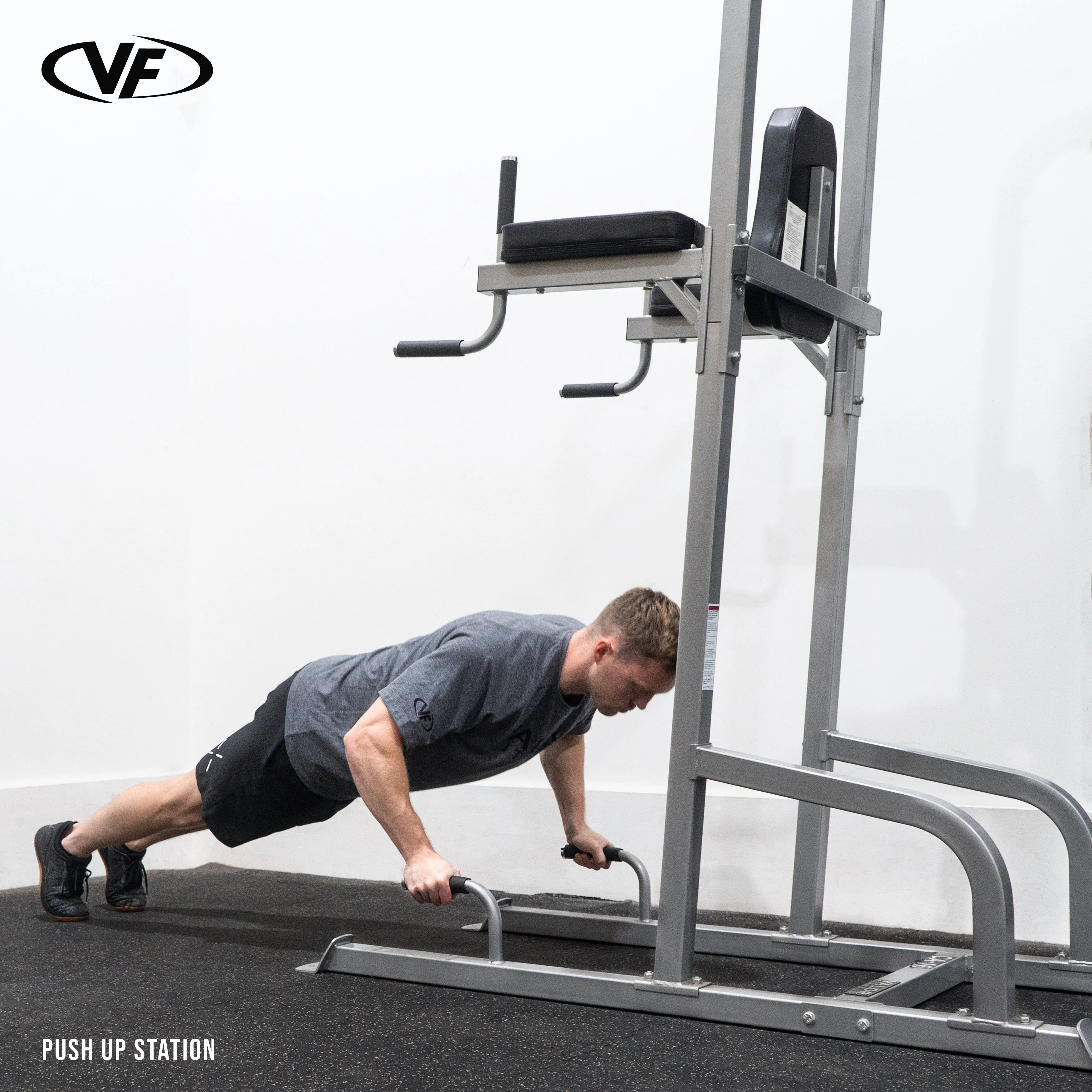 Valor Fitness - Leg Raise Captain's Chair with Dip and Push Up Station - Image 9