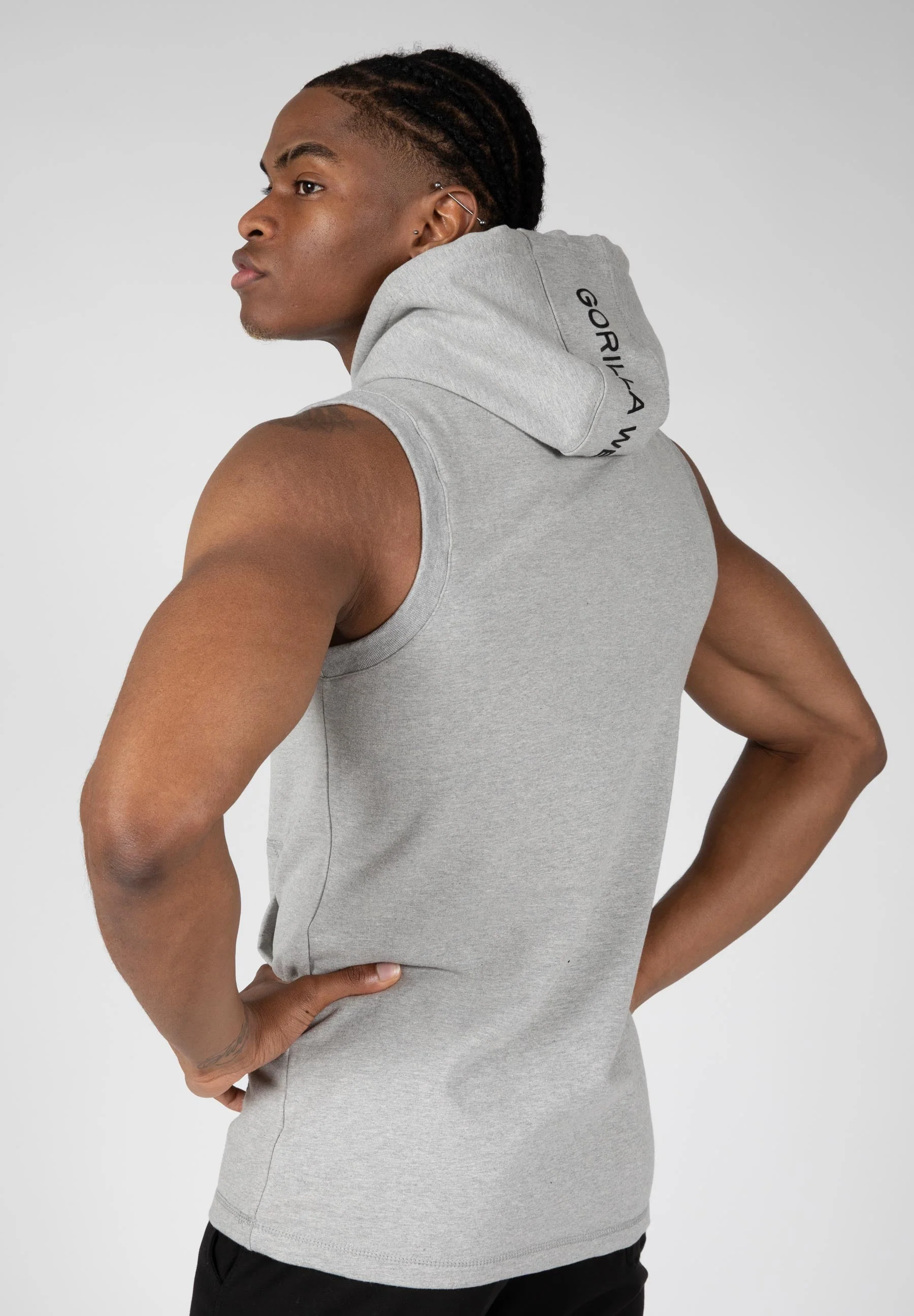 Gorilla Wear - Lincoln Sleeveless Hoodie - Gray - Image 2
