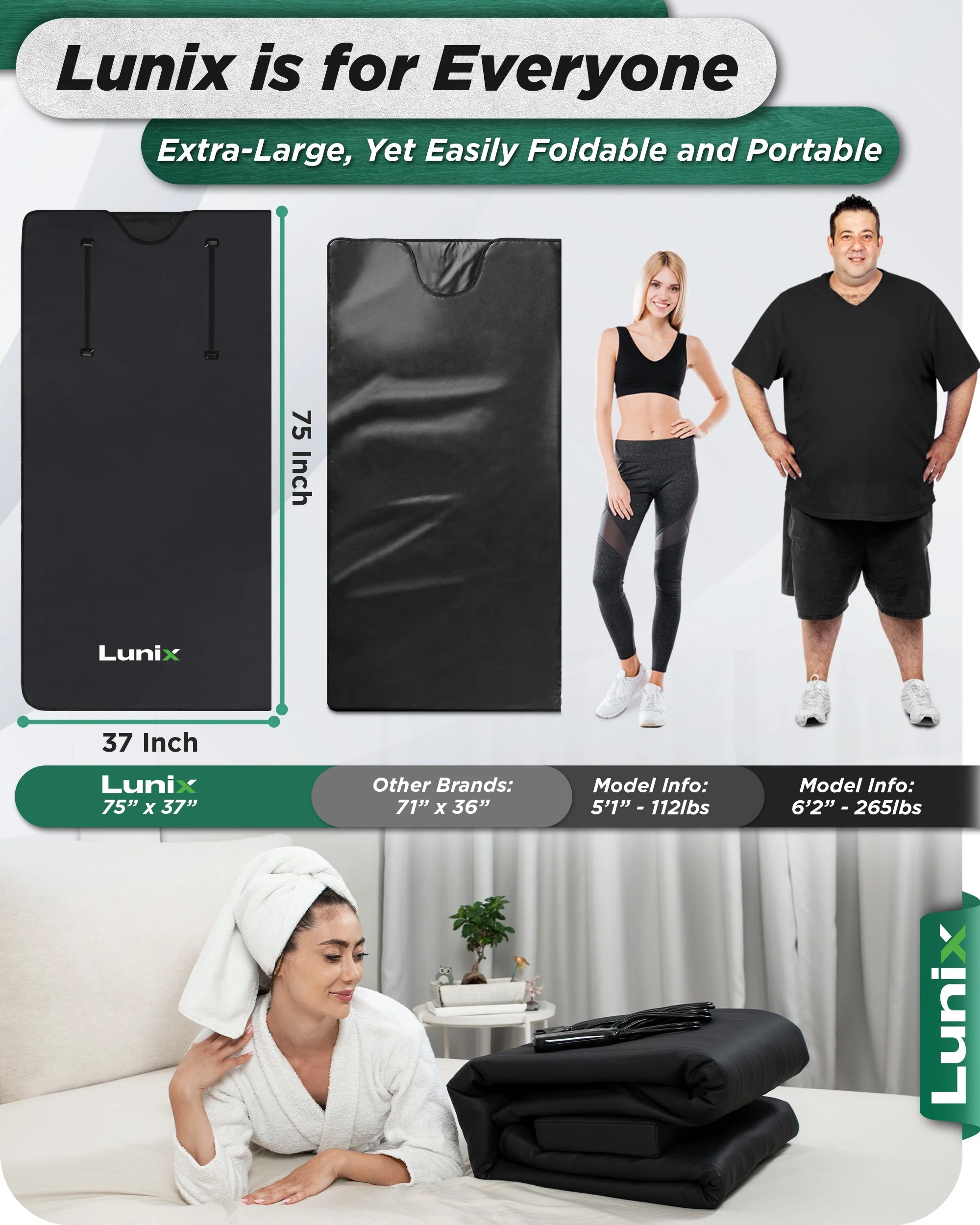 Lunix - LX17 Infrared Sauna Blanket - Image 4