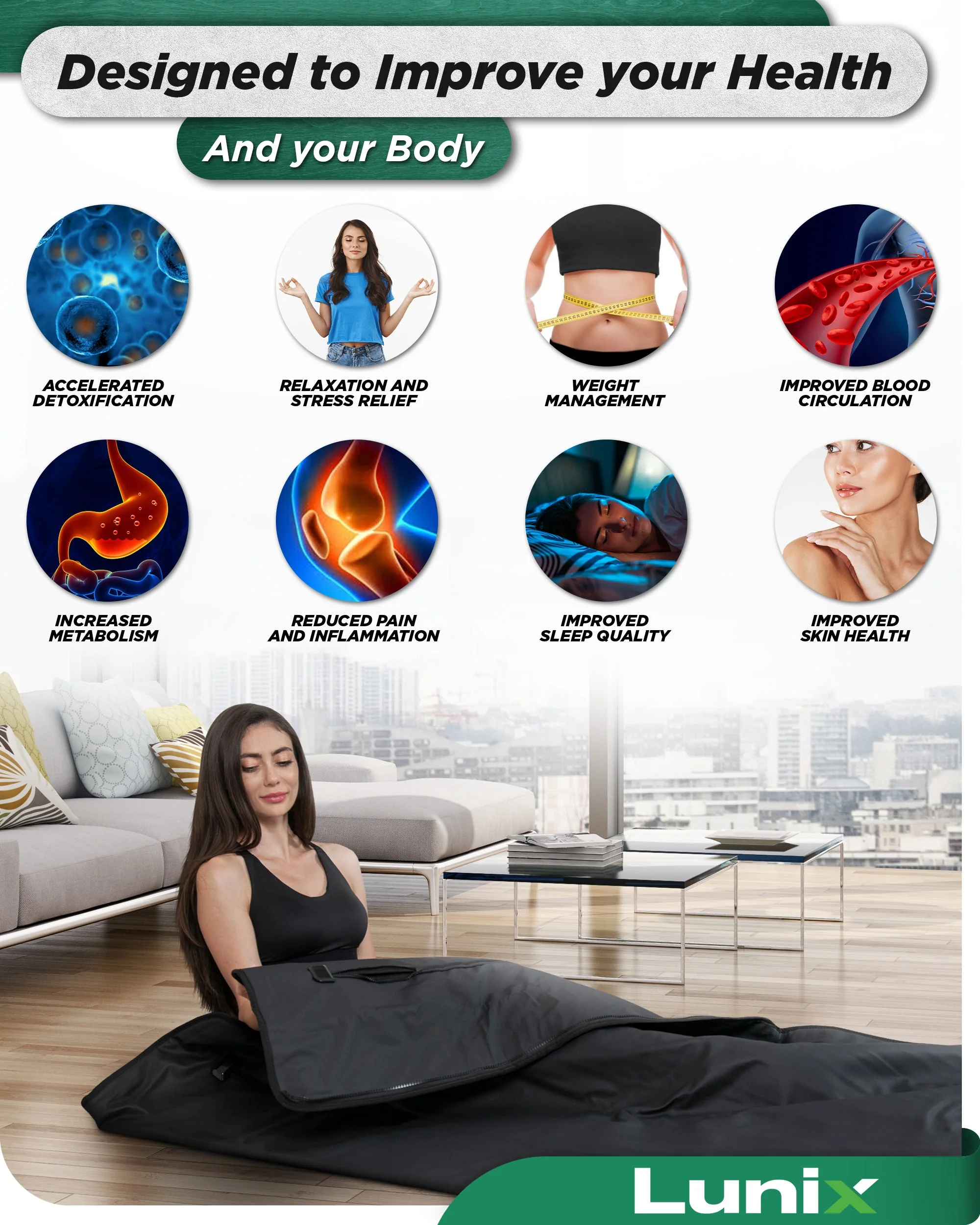 Lunix - LX17 Infrared Sauna Blanket - Image 5