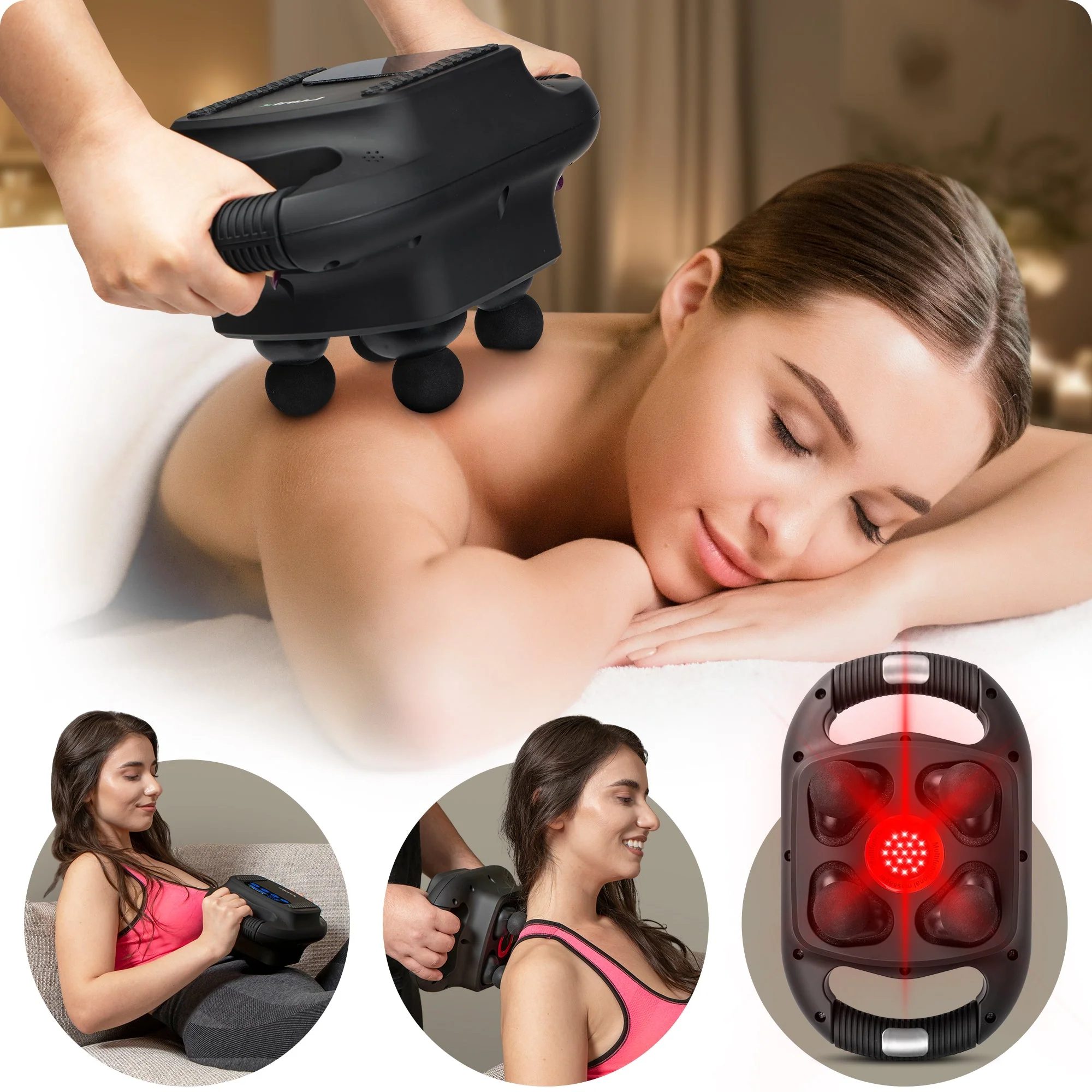 Lunix - LX25 4-Head Professional Massage Deep Tissue Massager - Image 2