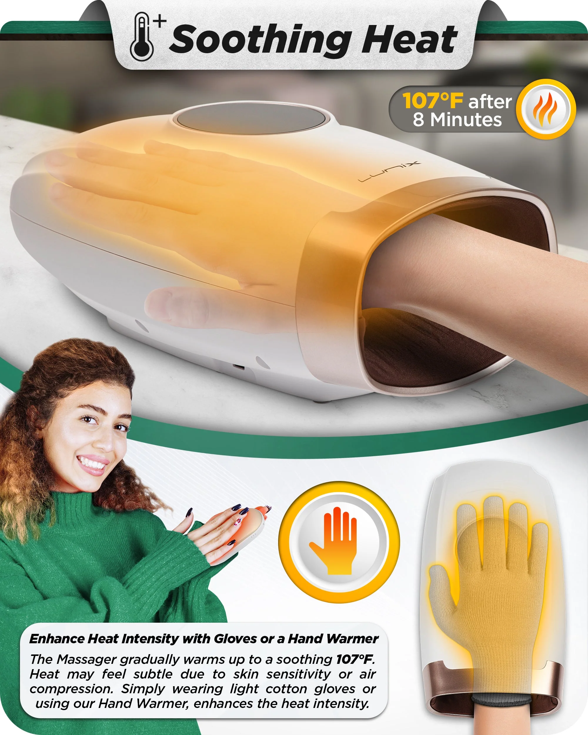 Lunix - LX3 Cordless Hand Massager White - Image 5