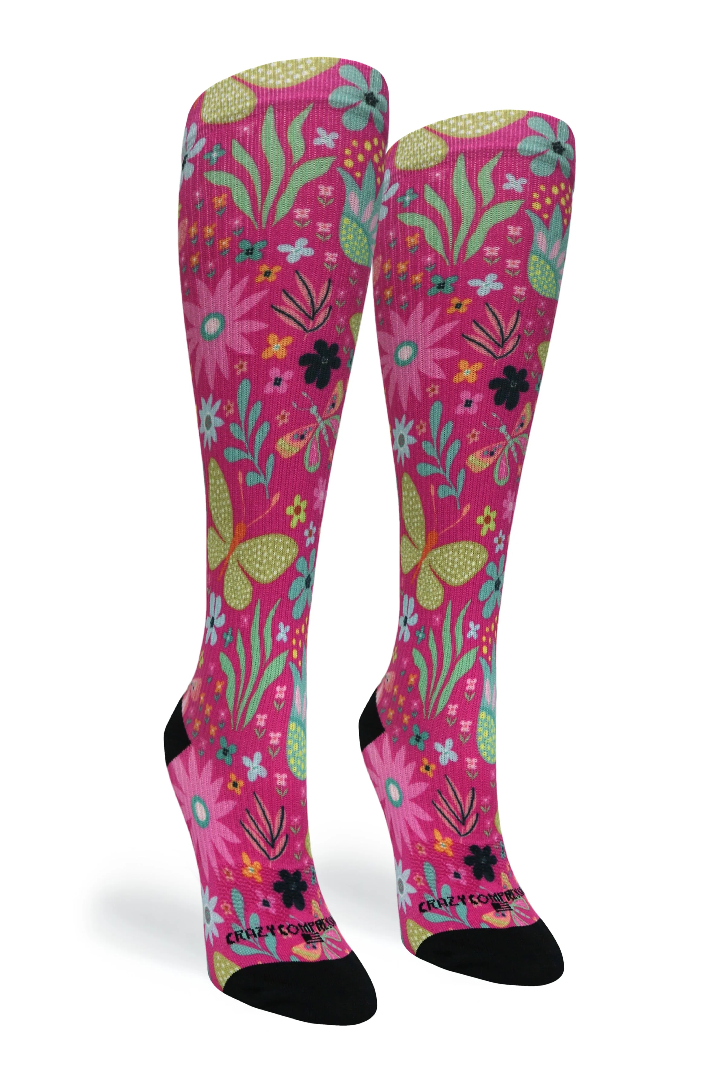 Crazy Compression - Magenta Florals - (Standard & Extra Wide) - Image 3
