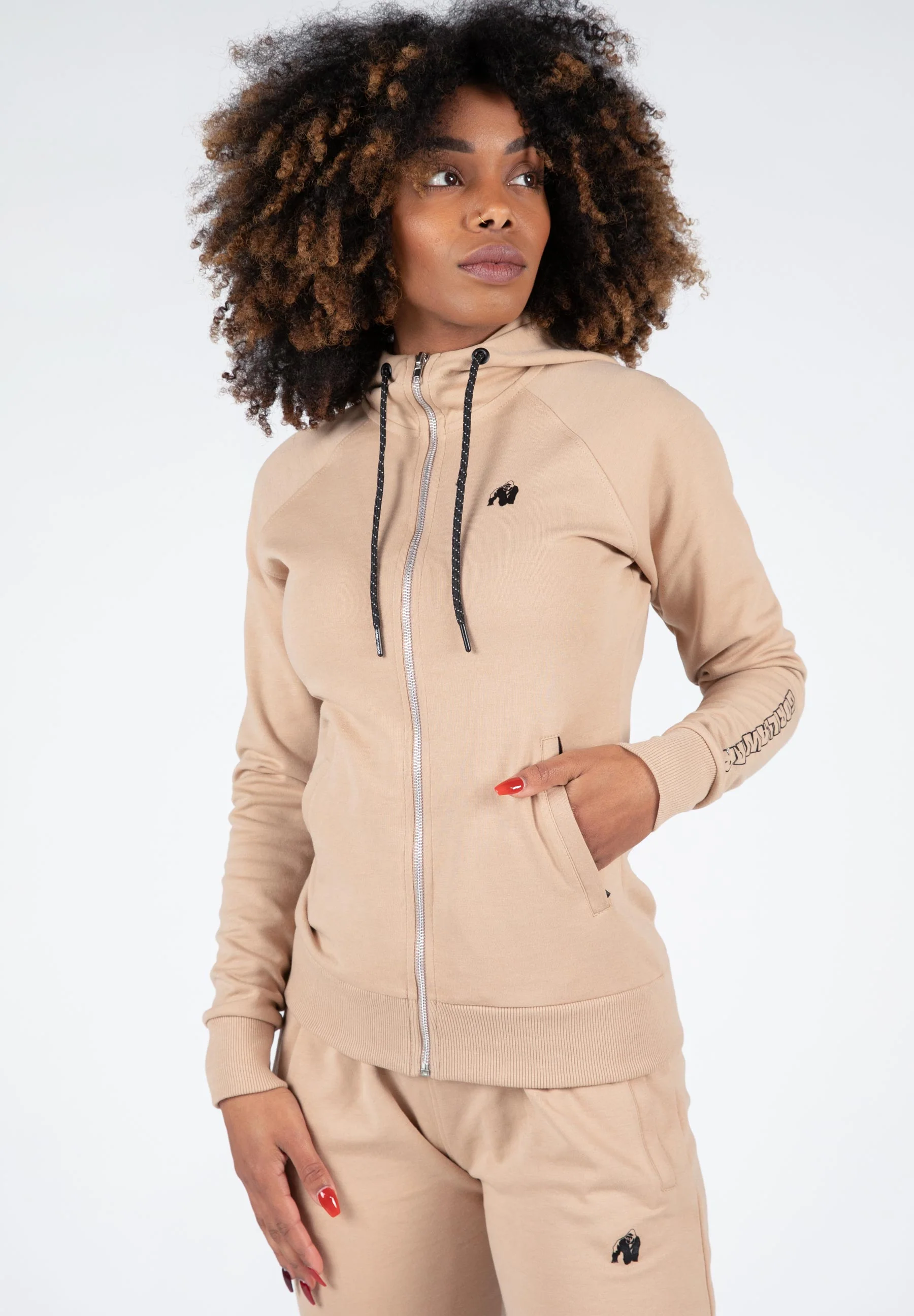 Gorilla Wear - Marion Zipped Hoodie - Beige