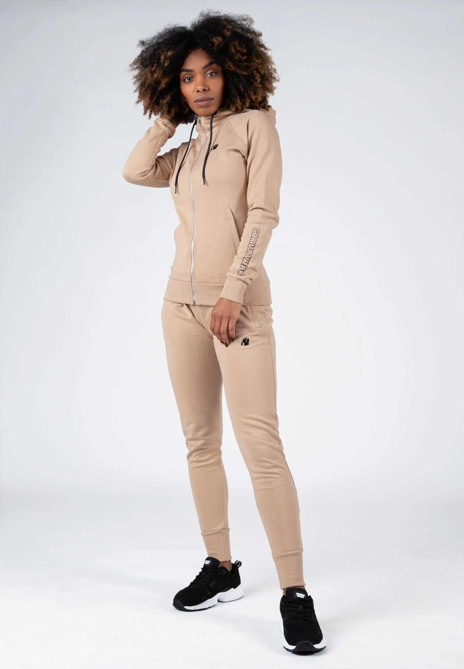 Gorilla Wear - Marion Zipped Hoodie - Beige - Image 3