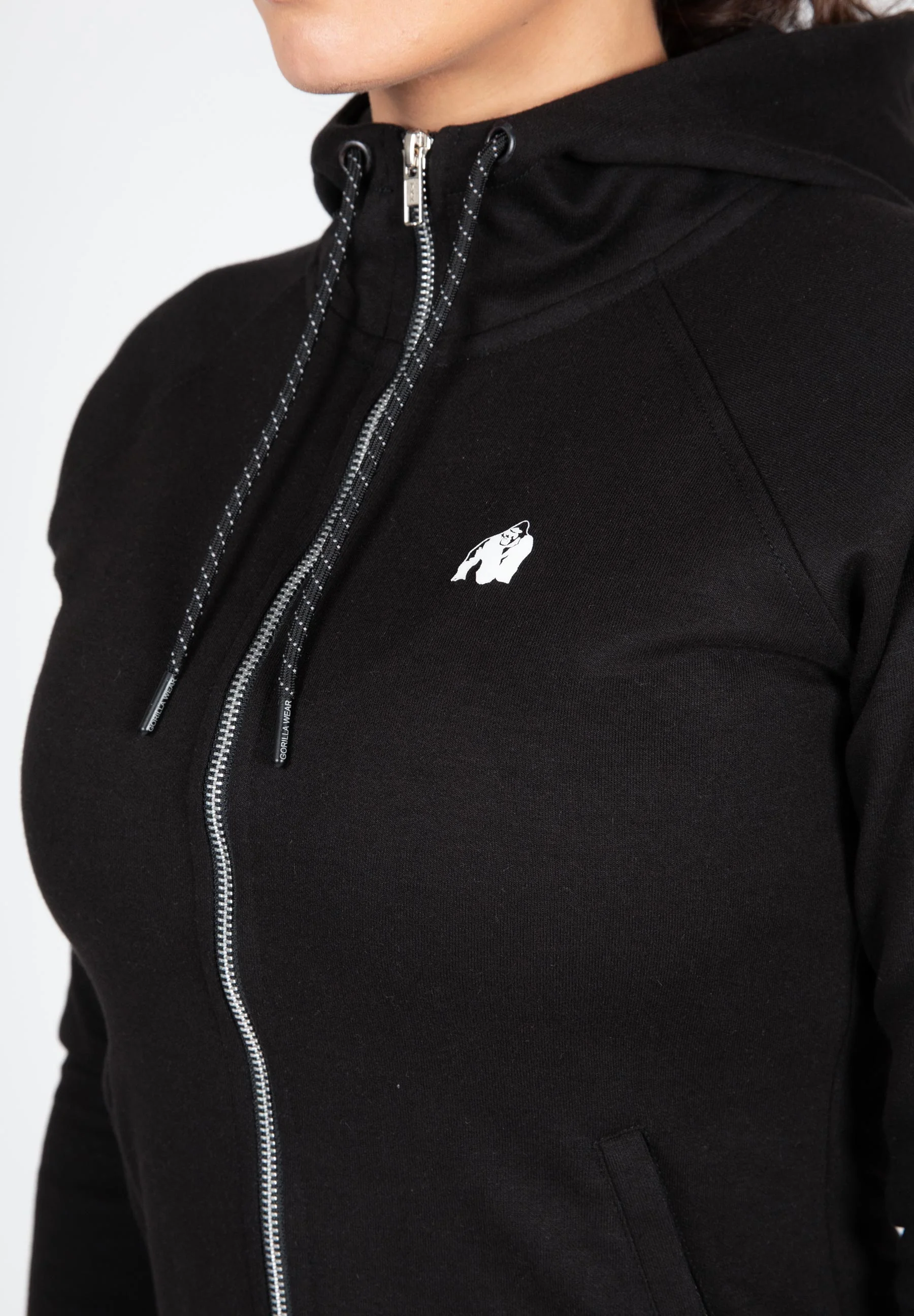 Gorilla Wear - Marion Zipped Hoodie - Black - Image 4