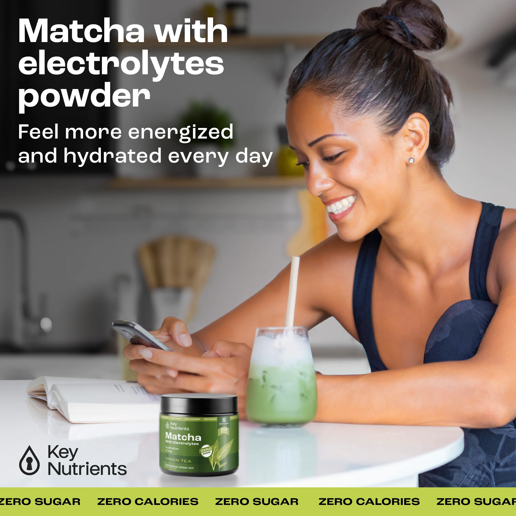 Key Nutrients - Matcha Powder With Electrolytes - Image 4