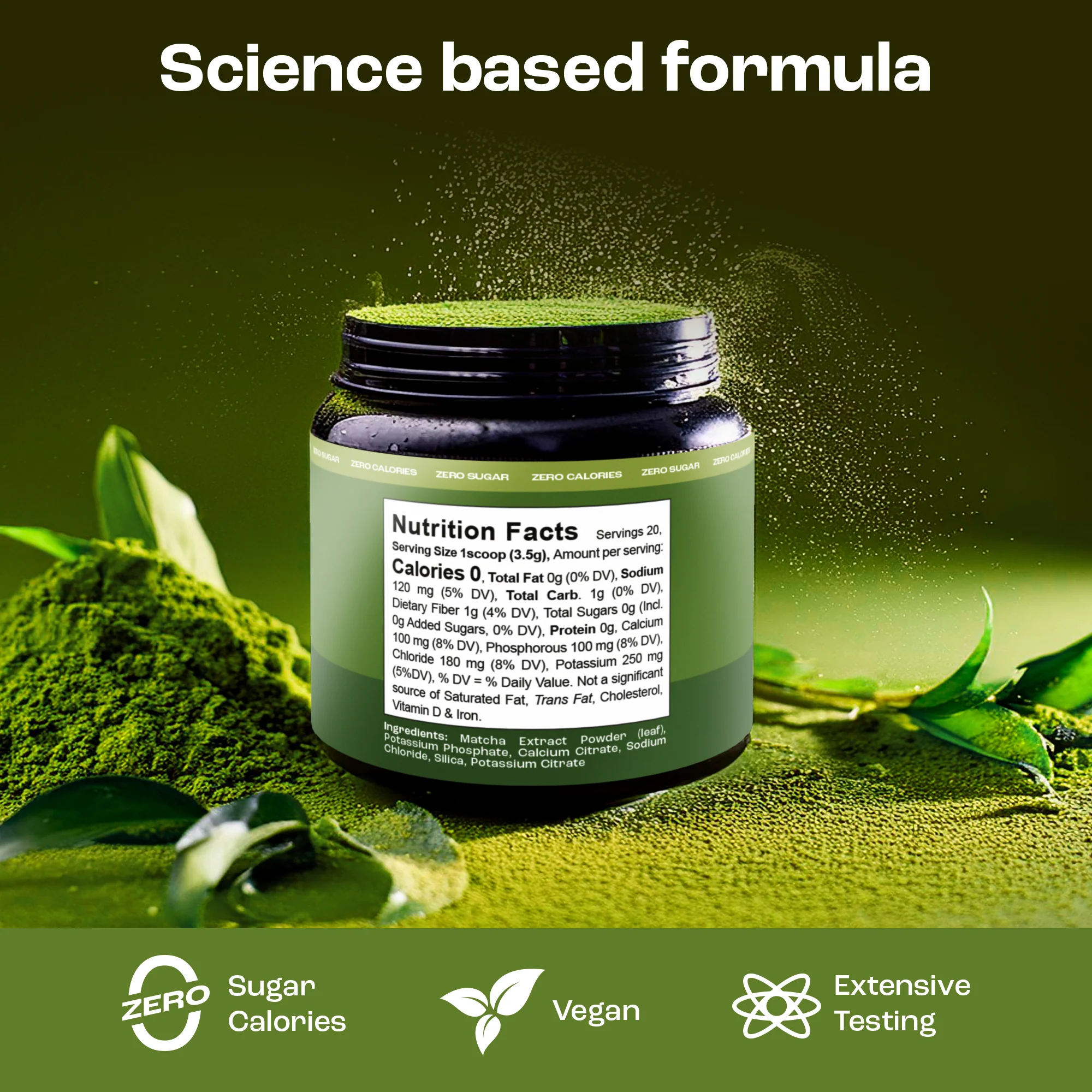 Key Nutrients - Matcha Powder With Electrolytes - Image 7
