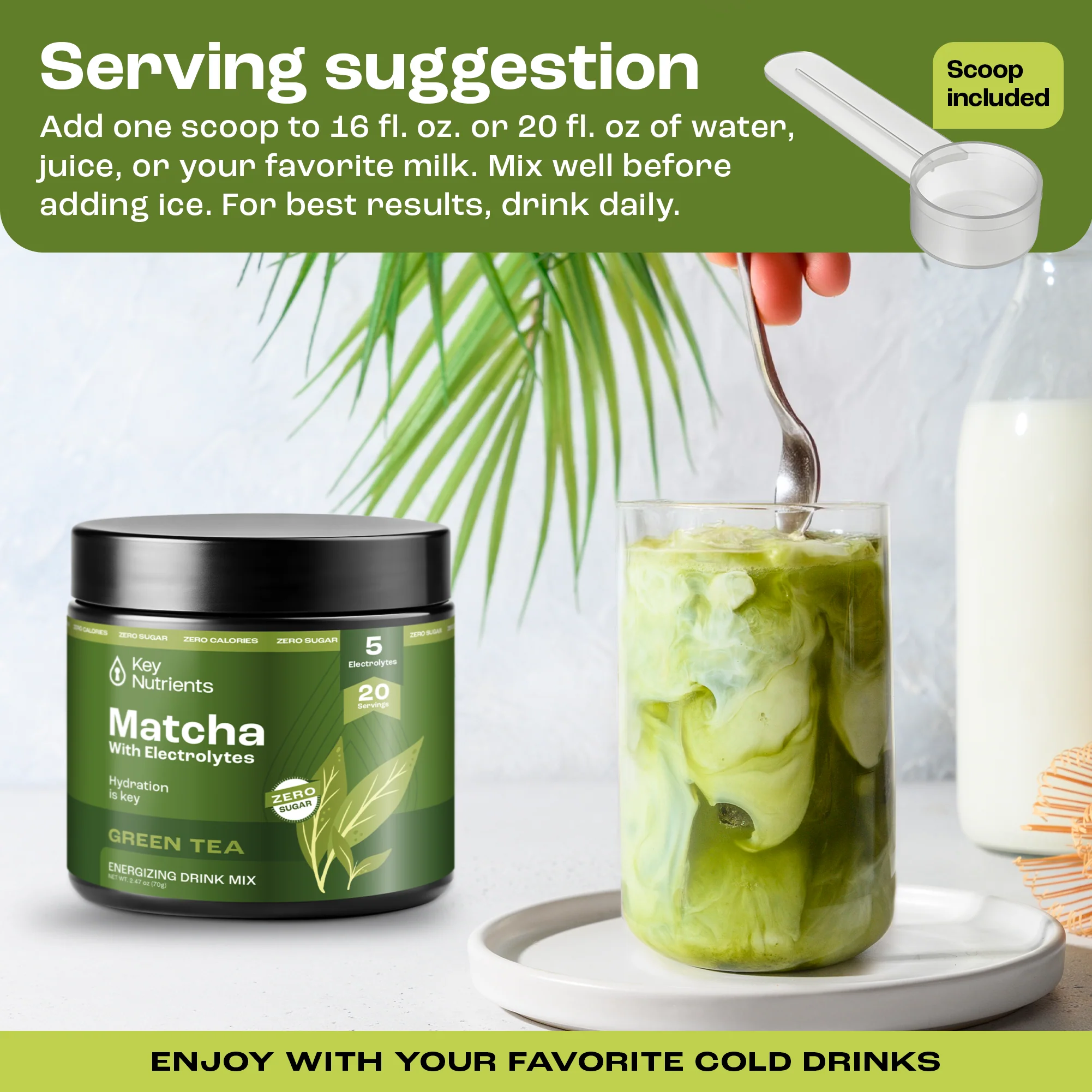 Key Nutrients - Matcha Powder With Electrolytes - Image 8