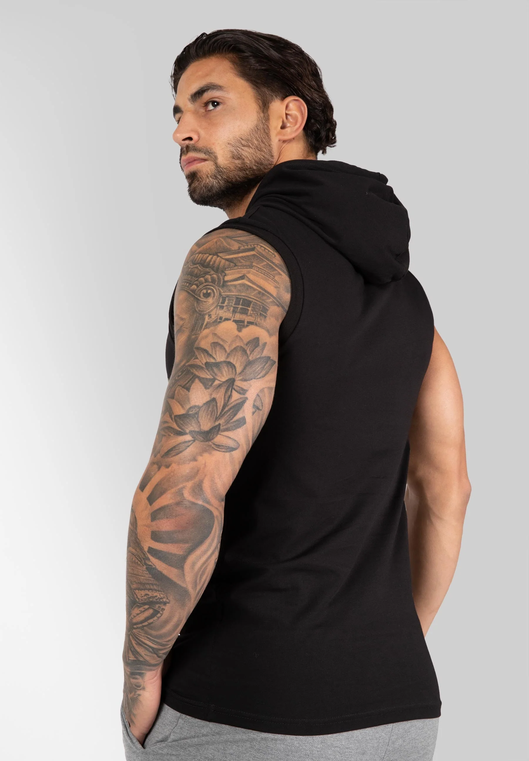 Gorilla Wear - Melbourne S/L Hooded T-shirt - Black - Image 2