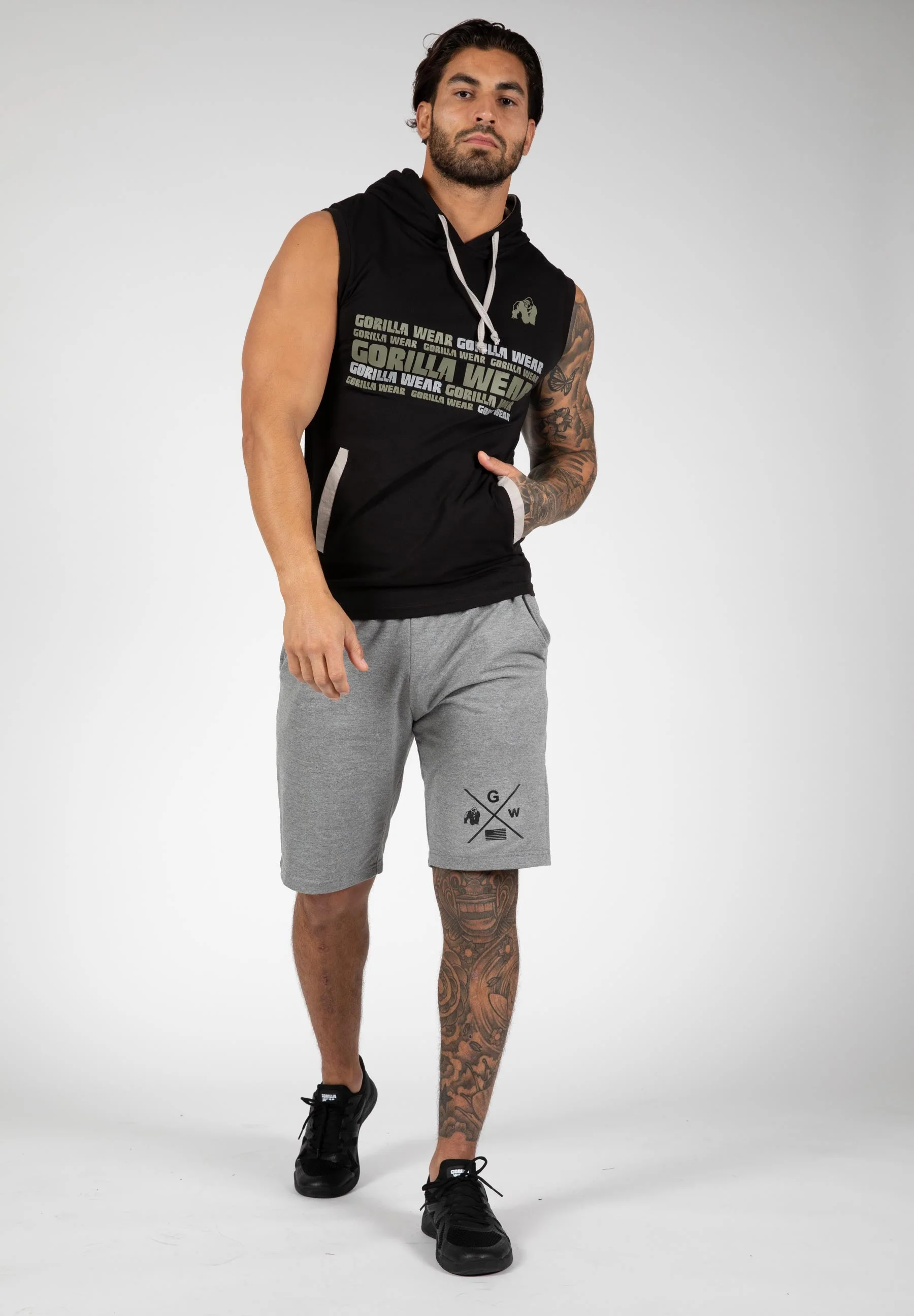 Gorilla Wear - Melbourne S/L Hooded T-shirt - Black - Image 3