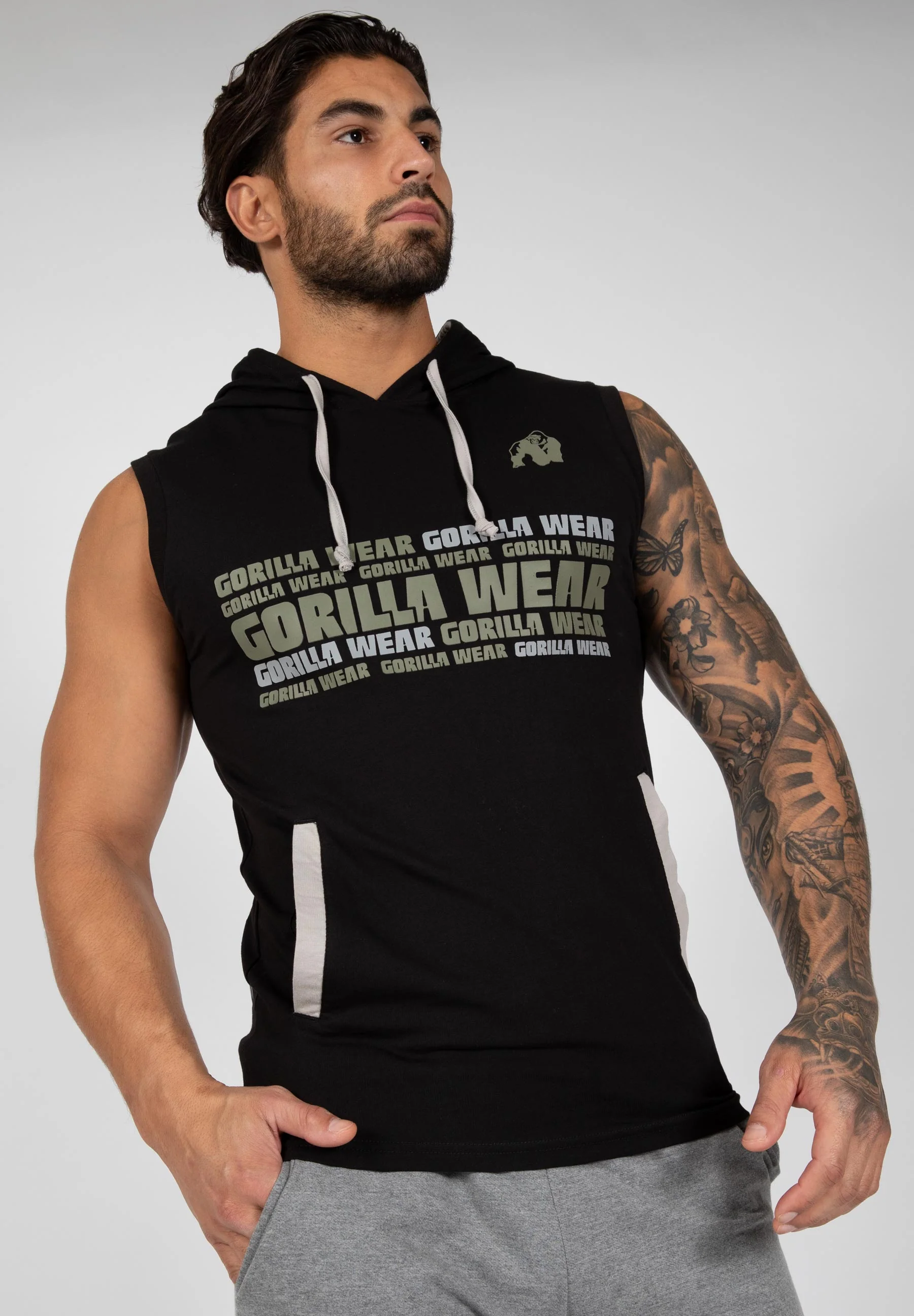 Gorilla Wear - Melbourne S/L Hooded T-shirt - Black - Image 4