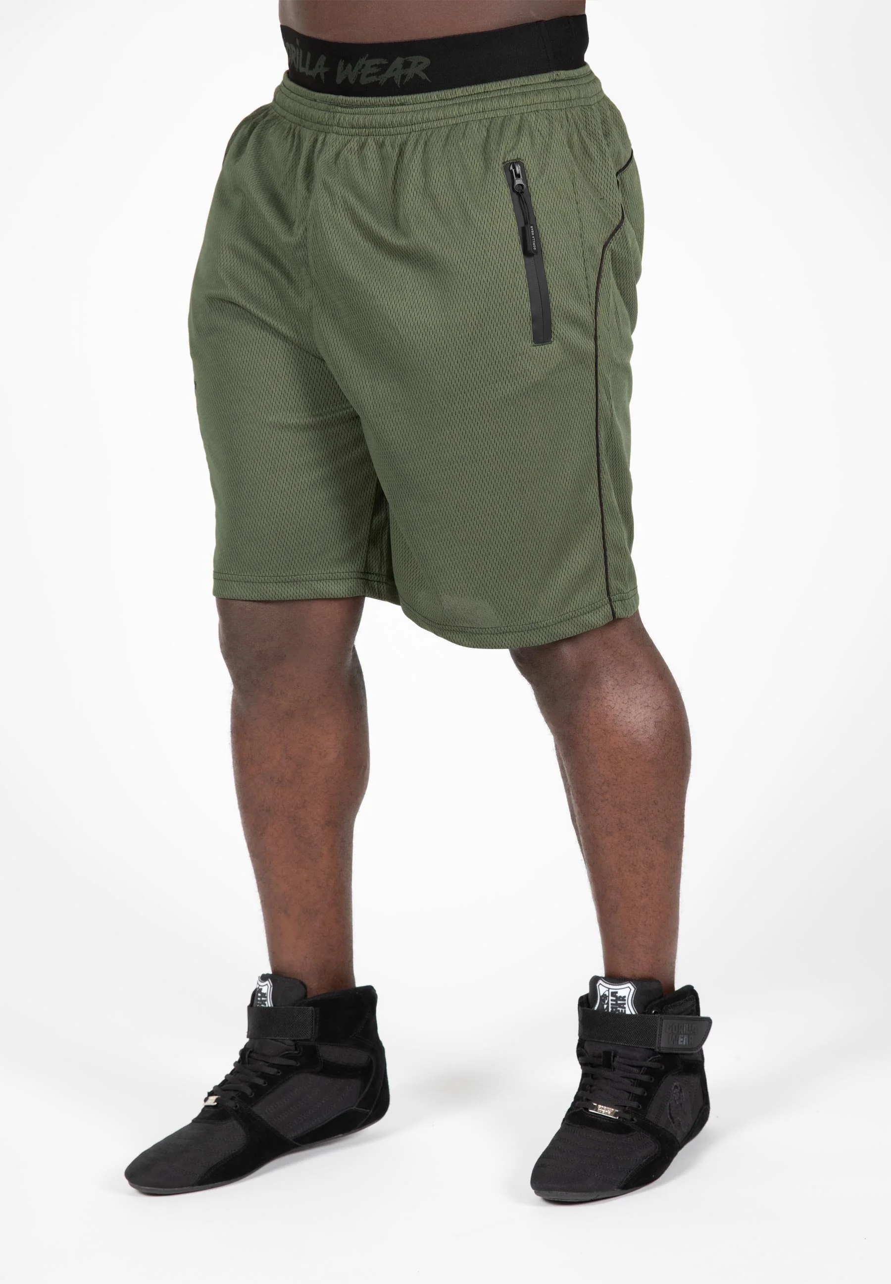 Gorilla Wear - Mercury Mesh Shorts - Army Green/Black - Image 2