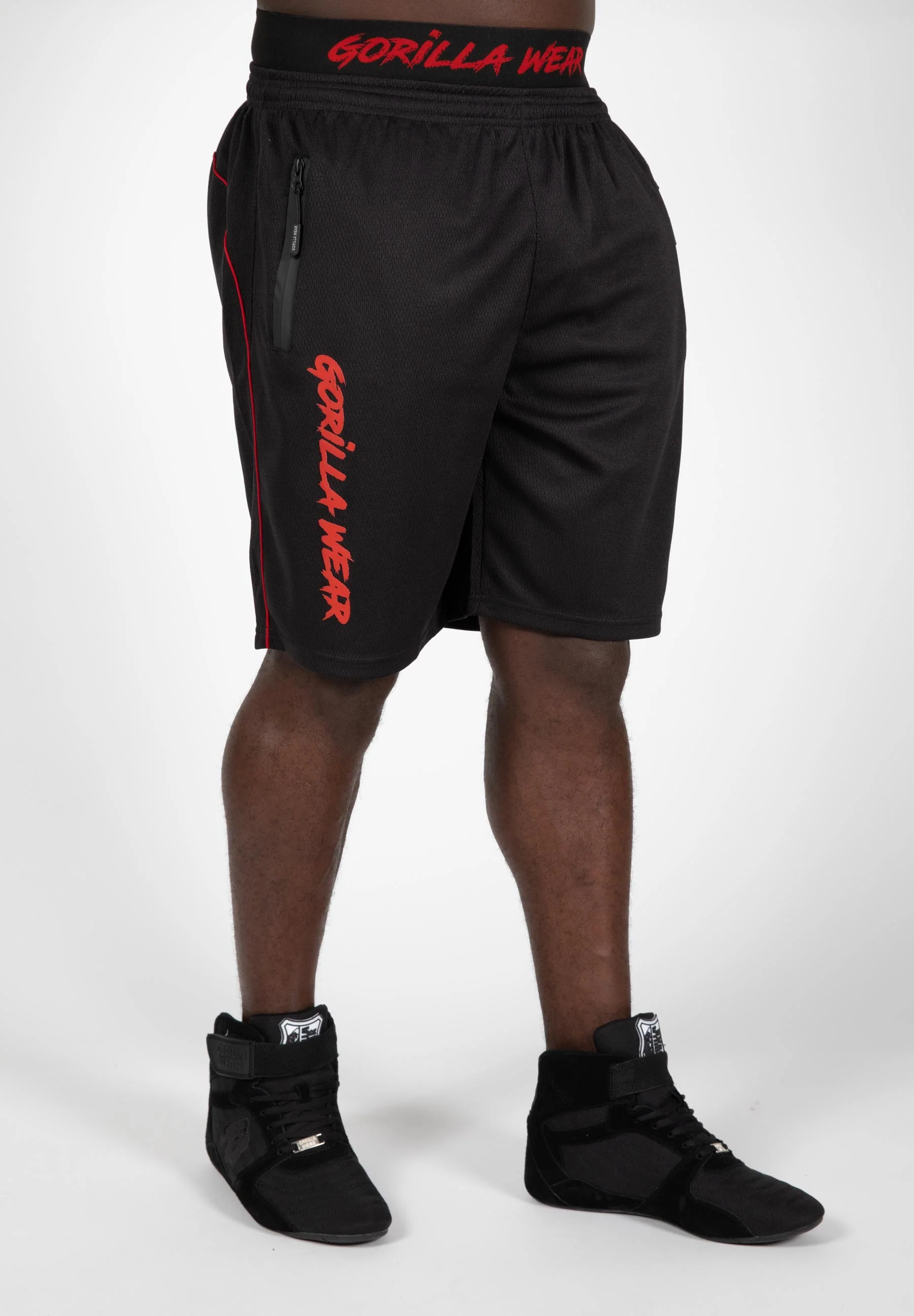 Gorilla Wear - Mercury Mesh Shorts - Black/Red - Image 3