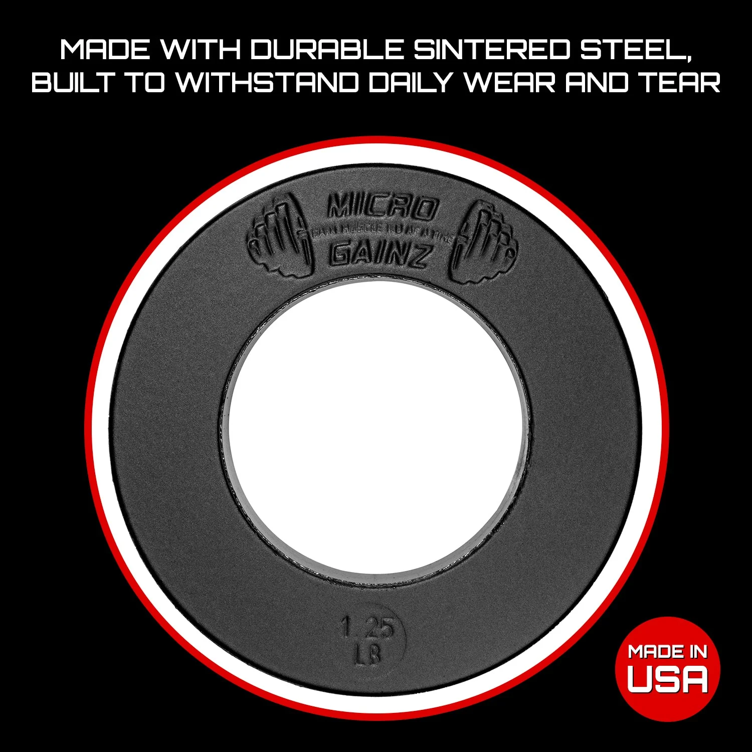 Micro Gainz - Olympic Size Fractional Weight Plates Set of 8 Plates .25LB-1LB w/ Bag - Image 6