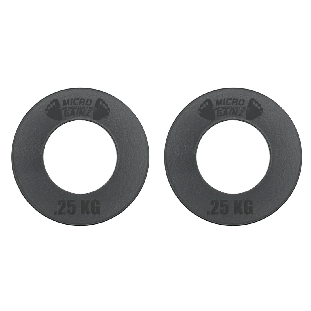 Micro Gainz - Olympic Size Kilogram Fractional Steel Weight Plates .25KG Plates: Set of 2