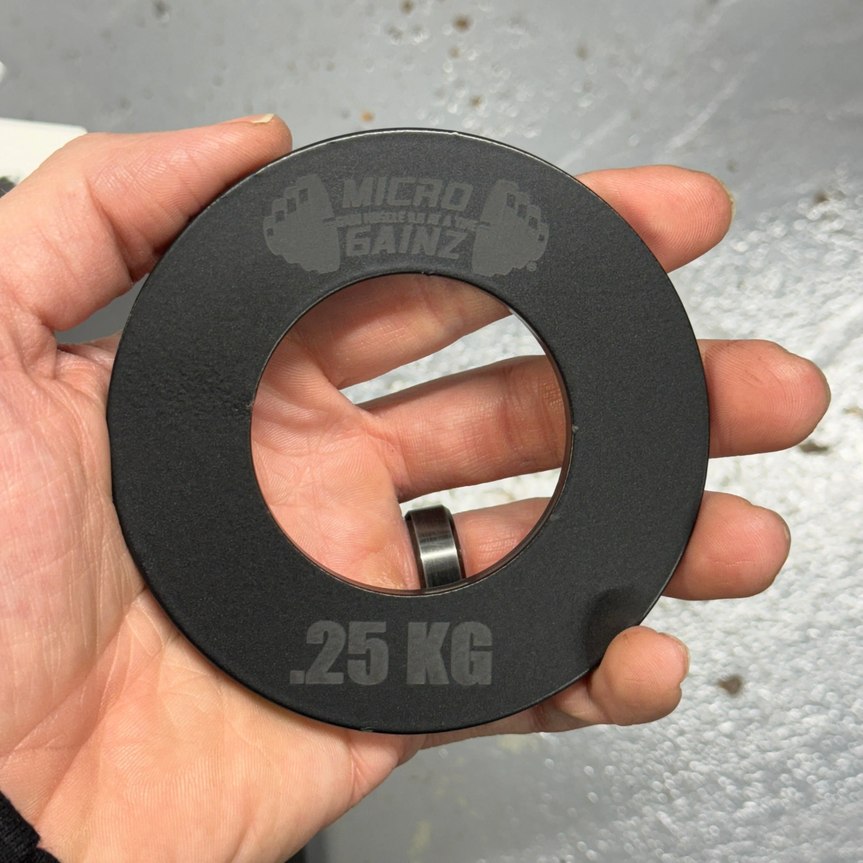 Micro Gainz - Olympic Size Kilogram Fractional Steel Weight Plates .25KG Plates: Set of 2 - Image 5