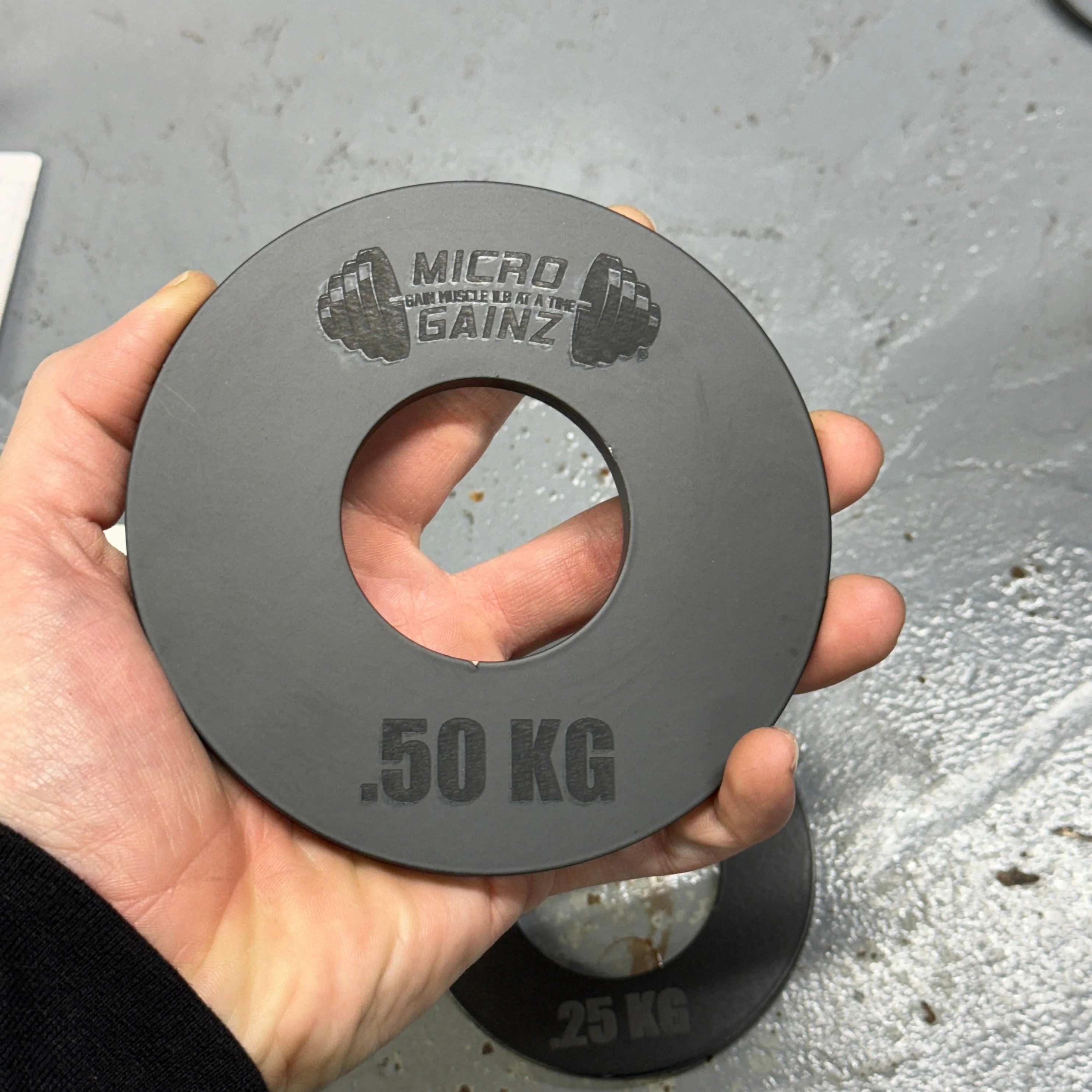 Micro Gainz - Olympic Size Kilogram Fractional Weight Plates Set of 4 Steel Plates (2-.25KG and 2-.50KG) - Image 6