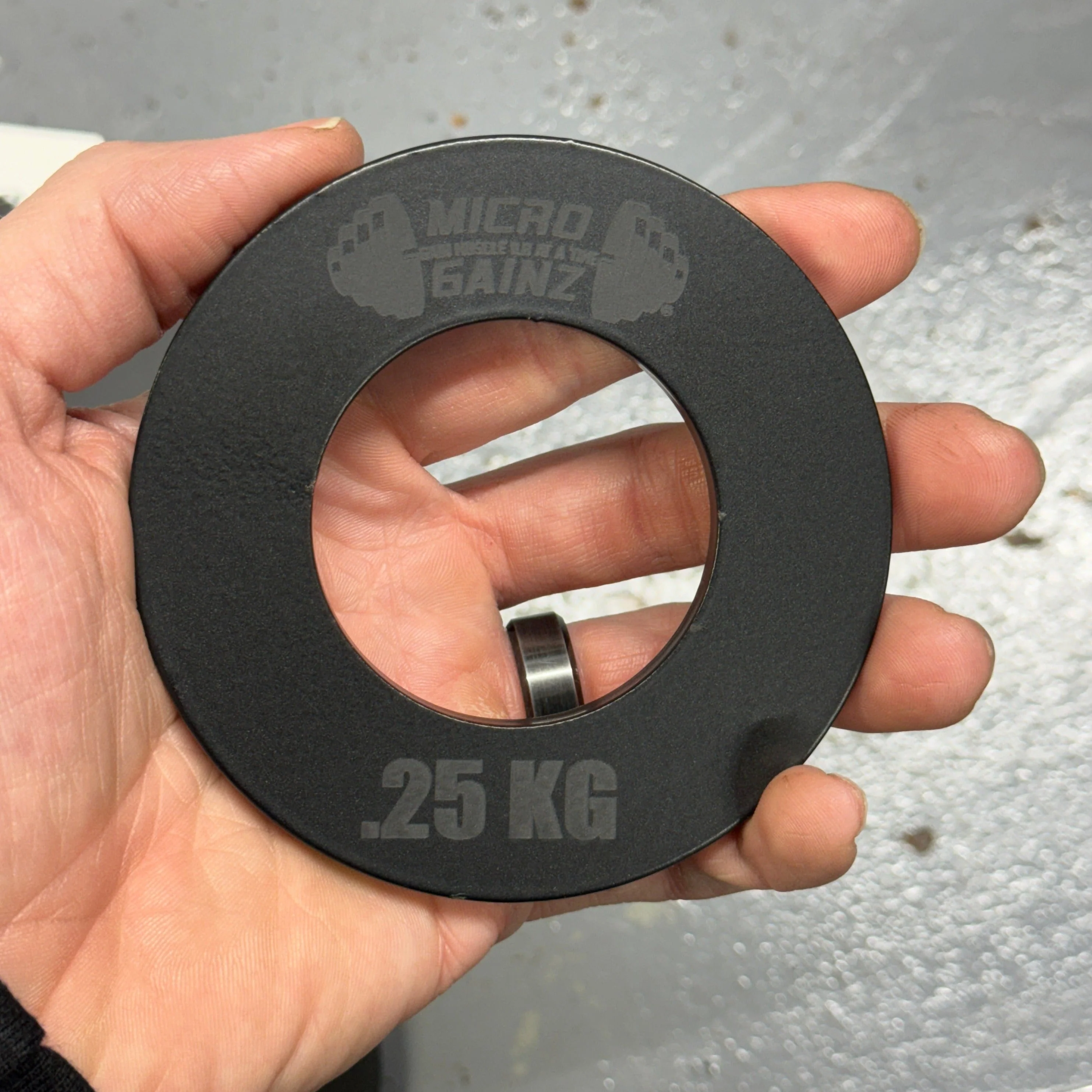 Micro Gainz - Olympic Size Kilogram Fractional Weight Plates Set of 4 Steel Plates (2-.25KG and 2-.50KG) - Image 7