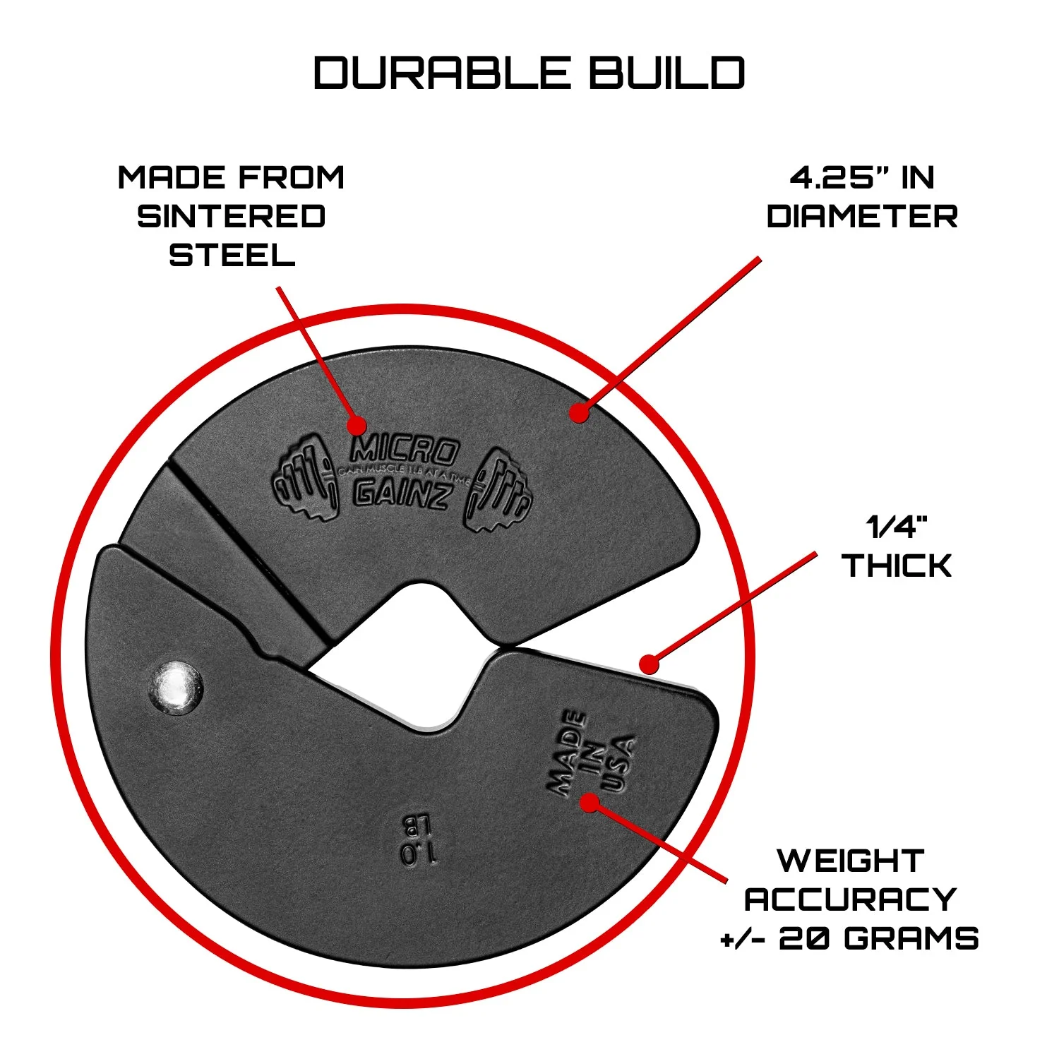 Micro Gainz - Triple Pack of 1Lb, 1.25Lb, & 2.5Lb Dumbbell Fractional Weight Plates - Image 5